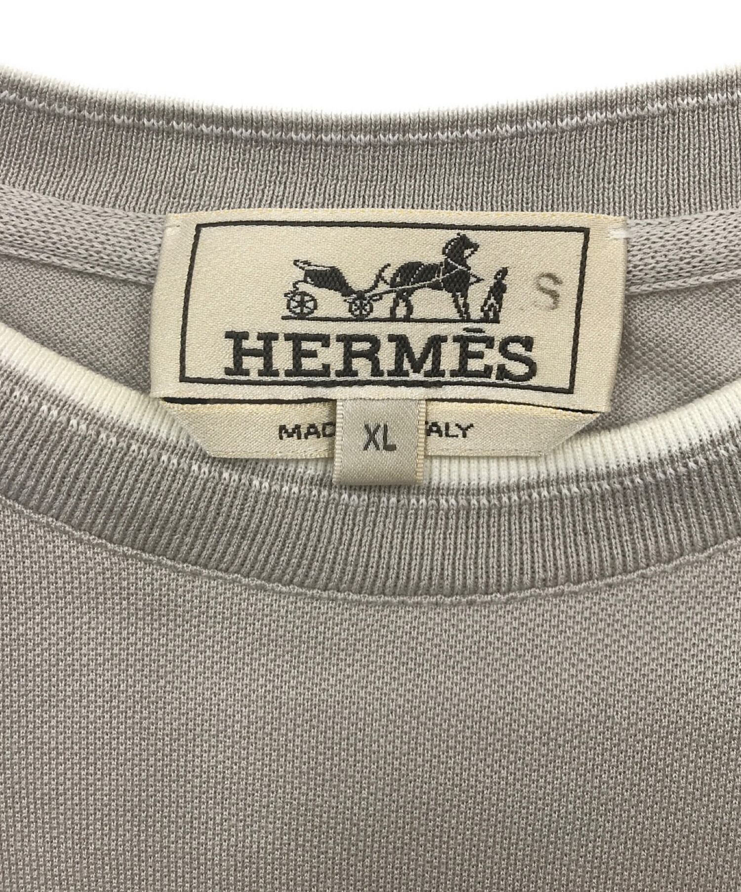 HERMES (エルメス) ポケットTシャツ ベージュ サイズ:XL