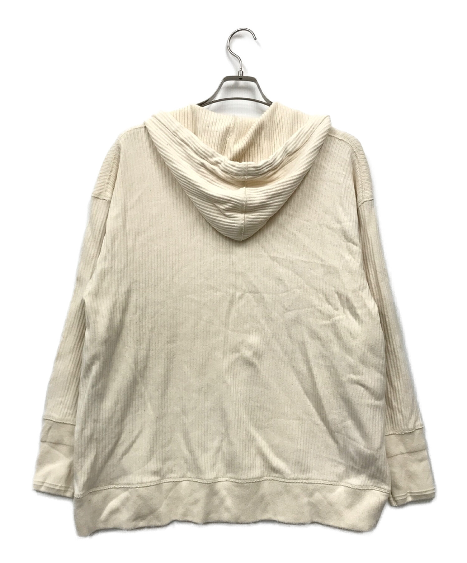 中古・古着通販】CLANE (クラネ) HEAVY RIB HOODIE ホワイト サイズ:1