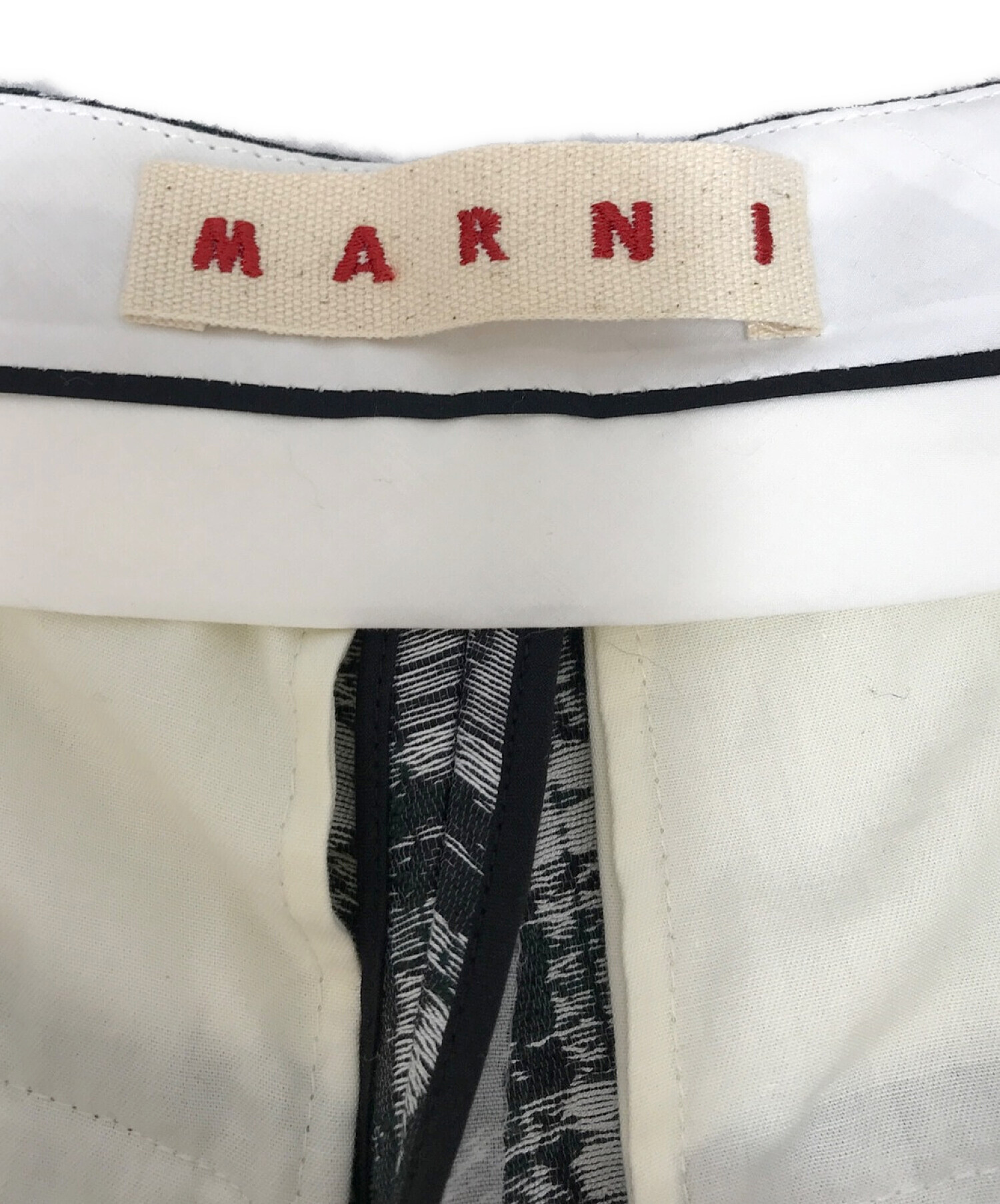 中古・古着通販】MARNI (マルニ) ジャガードパンツ グリーン サイズ:38