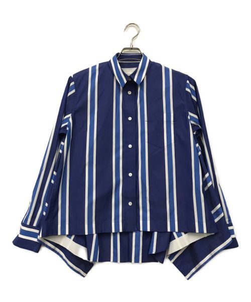 【中古・古着通販】sacai (サカイ) ストライプシャツ ブルー サイズ:2