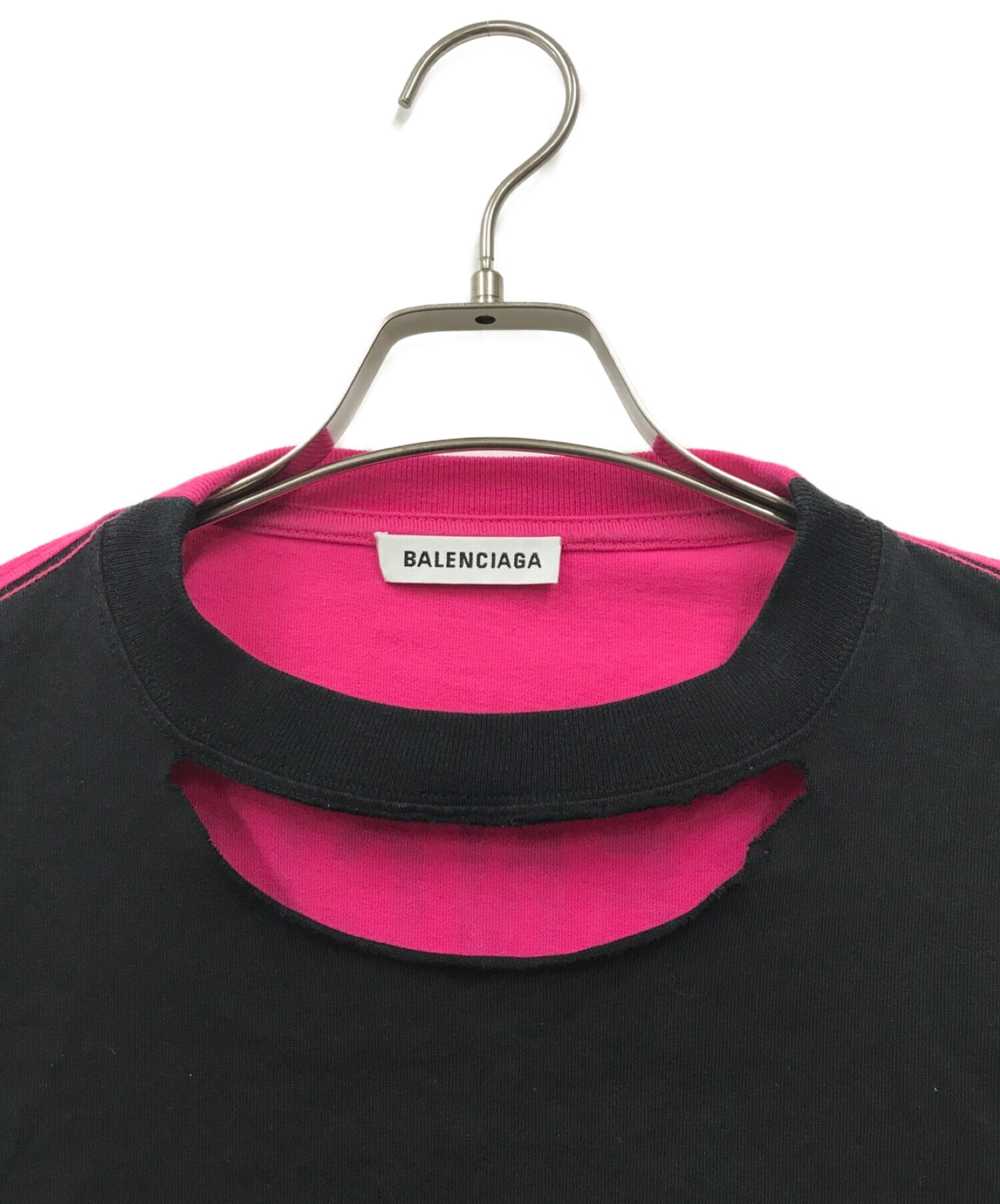 BALENCIAGA (バレンシアガ) ドッキングTシャツ ピンク サイズ:XS