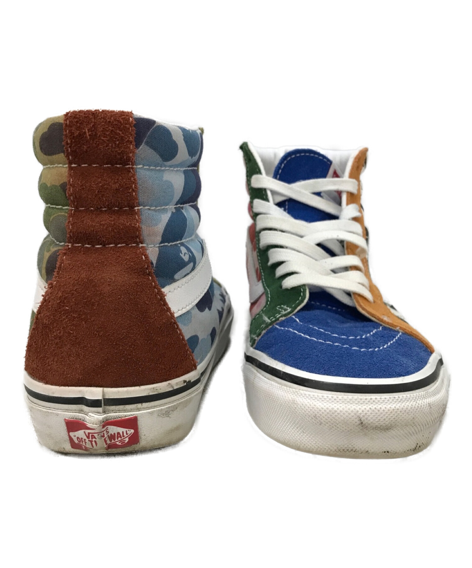 VANS (バンズ) A BATHING APE (ア ベイシング エイプ) スニーカー マルチカラー サイズ:27