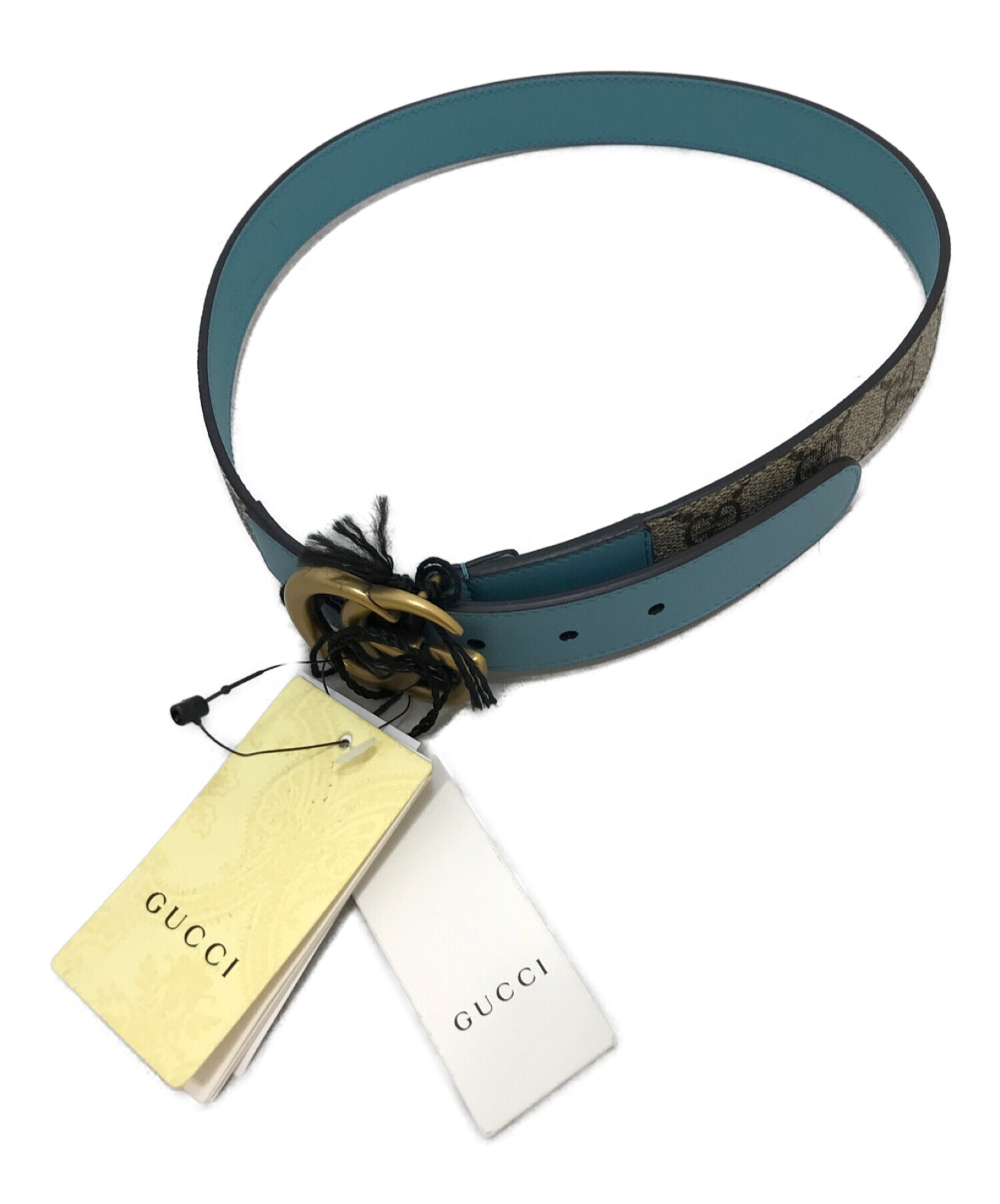 中古・古着通販】GUCCI (グッチ) ダブルGベルト ベージュ｜ブランド