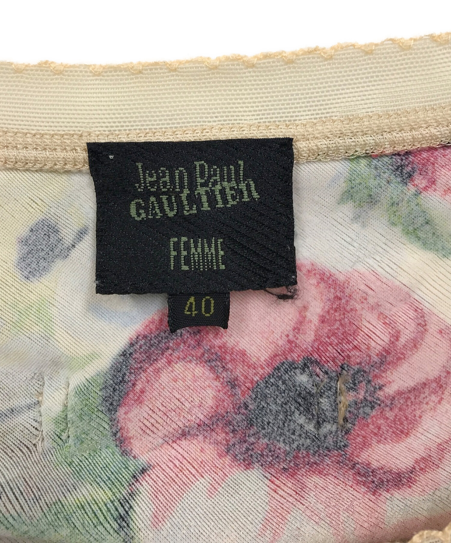 ポリウレタン10%Jean Paul GAULTIER FEMME 総柄 半袖 カットソー - T