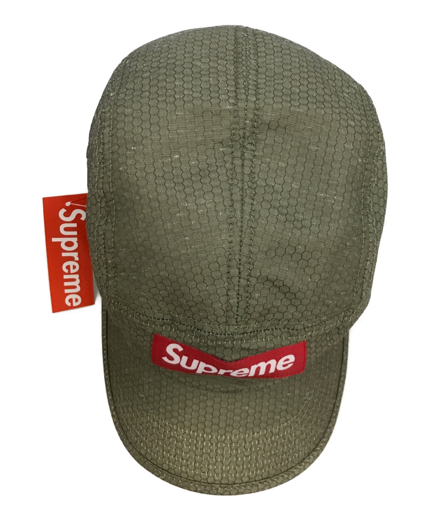 SUPREME (シュプリーム) kevlar (ケブラー) Honeycomb Ripstop Camp Cap（ハニカム リップストップ キャンプ  キャップ） オリーブ 未使用品