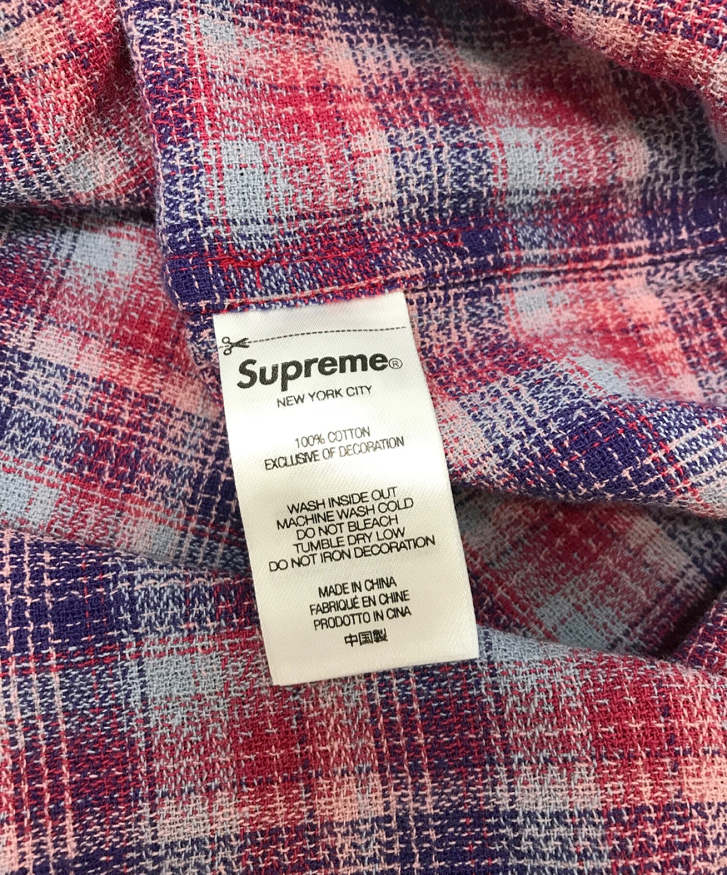 中古・古着通販】SUPREME (シュプリーム) Plaid S/S Shirt（プレイド