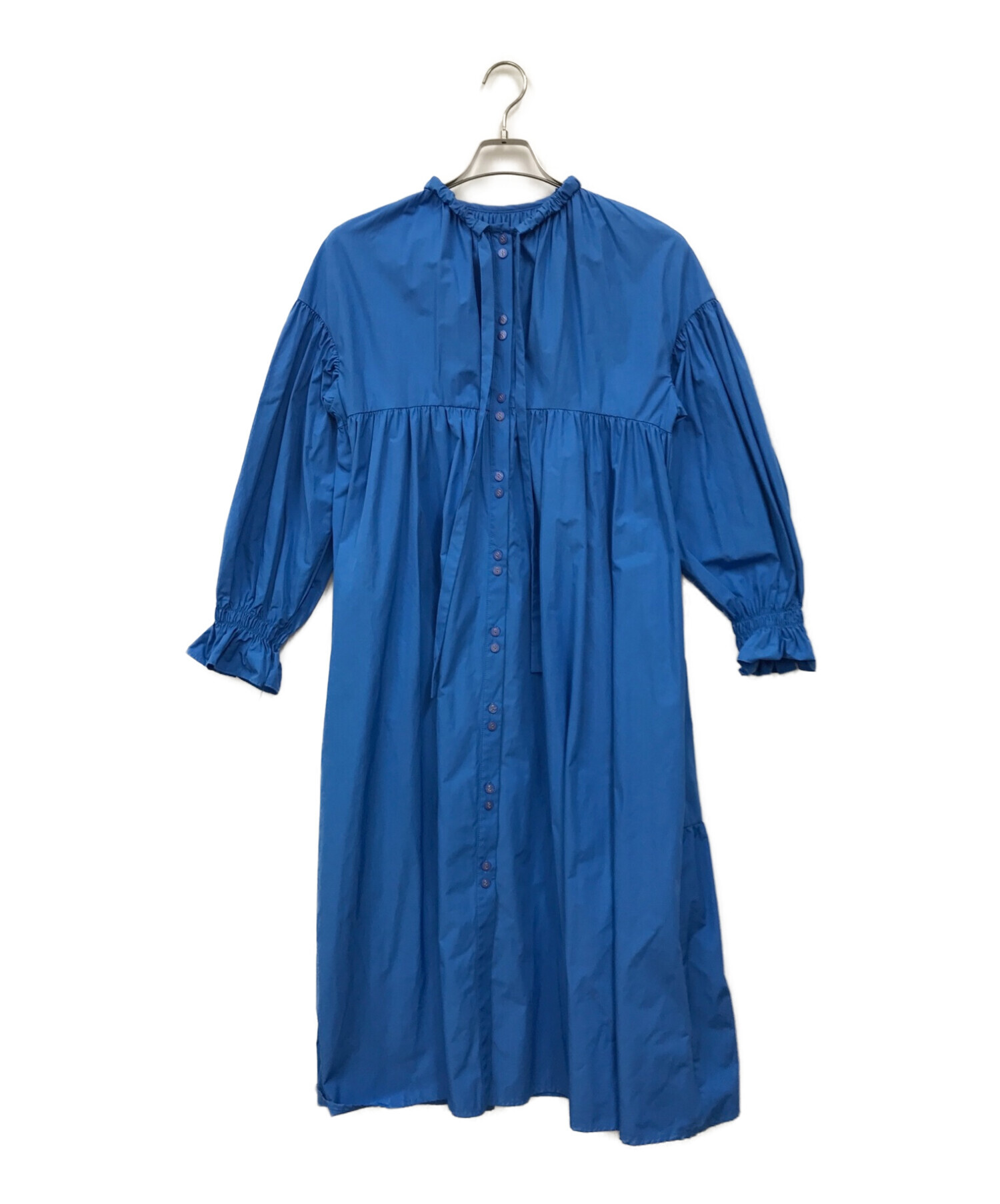 machatt (マチャット) リボンバックティアードドレス ブルー サイズ:FREE