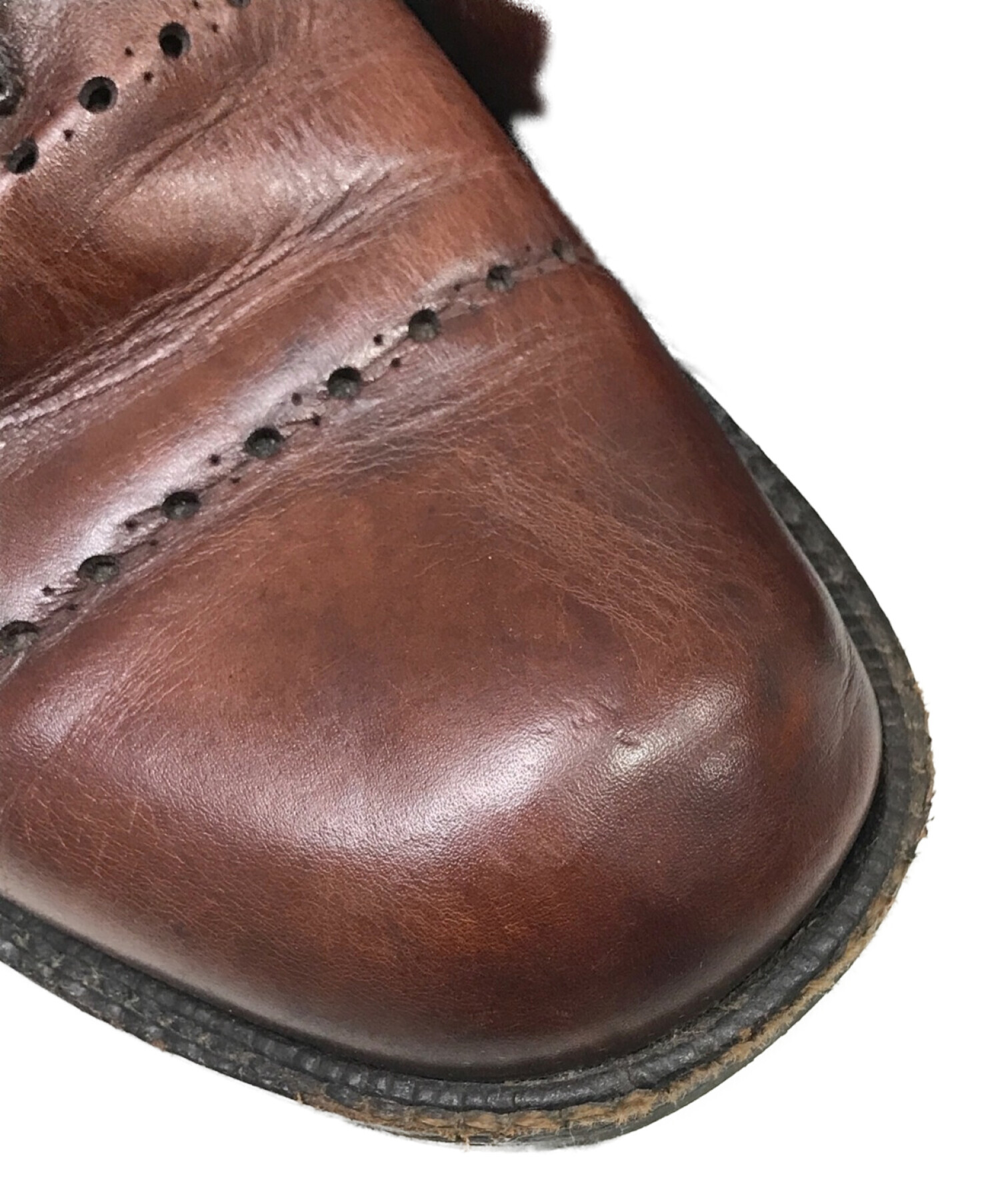 定価ジョンストン&マーフィー メルトン タン US6 内羽根　プレーントゥ　ブラウン 靴