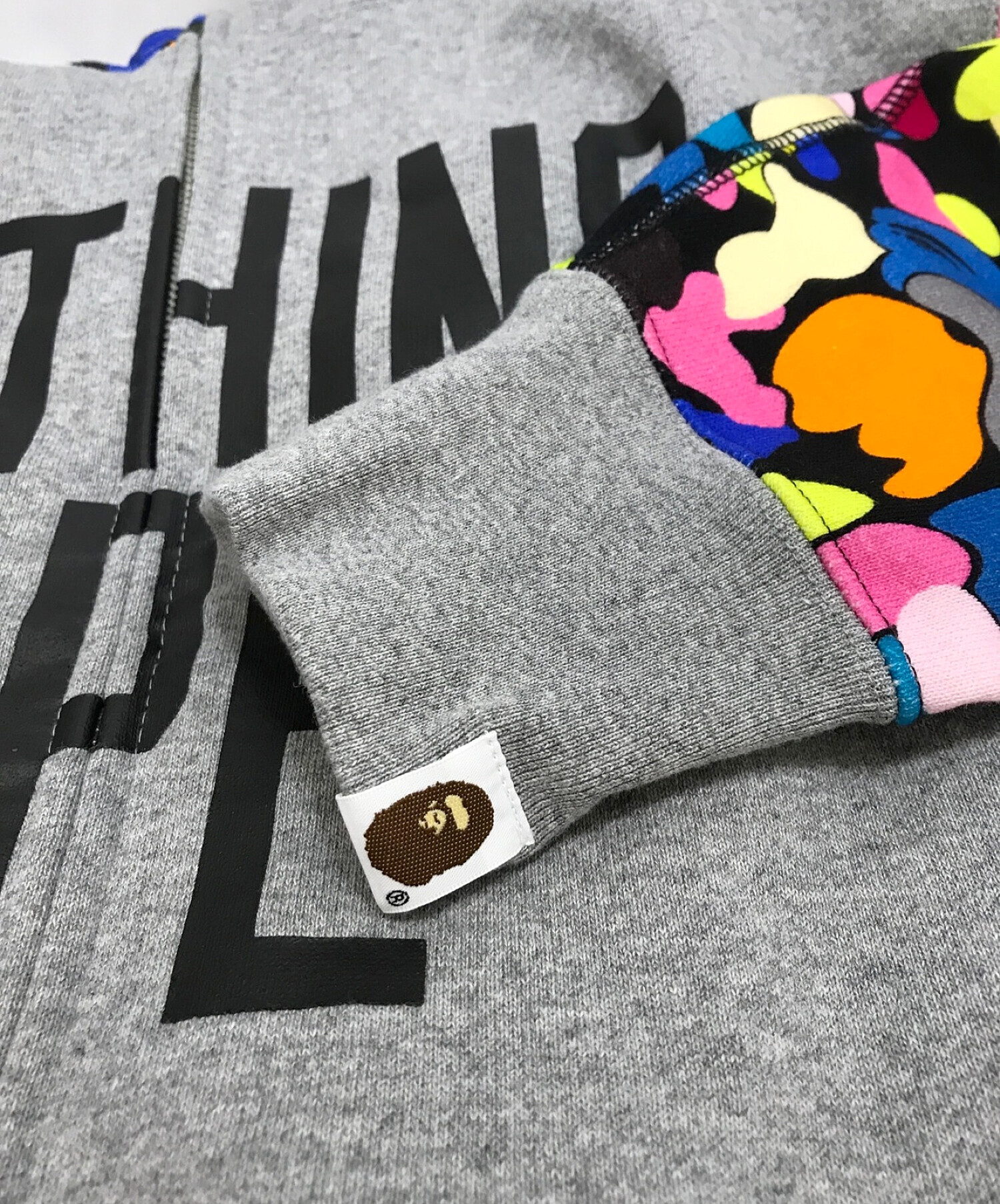 A BATHING APE (アベイシングエイプ) シャークパーカー グレー サイズ:L