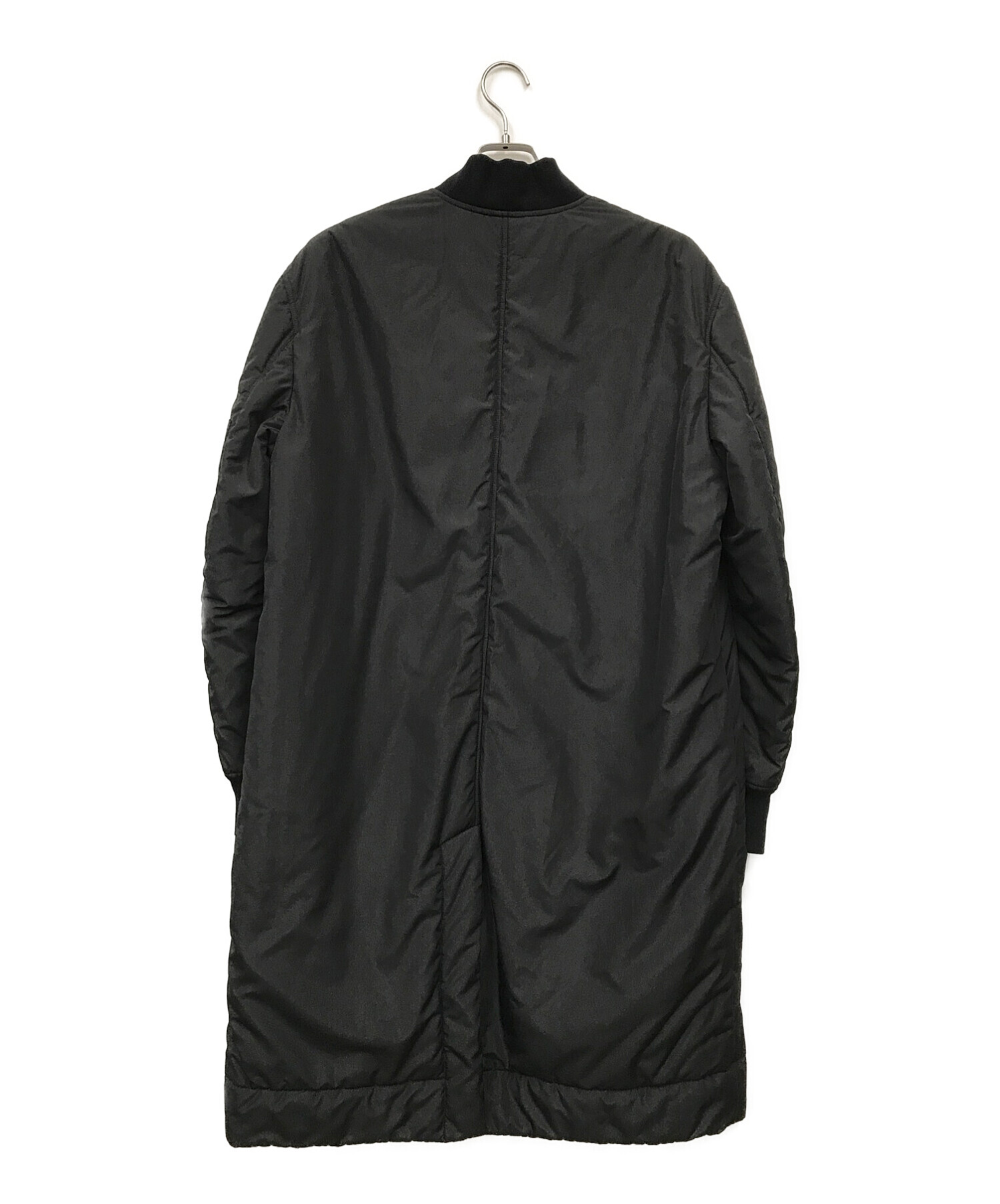 VERSUS VERSACE (ヴェルサス ヴェルサーチ) ロングMA-1ジャケット ブラック サイズ:44