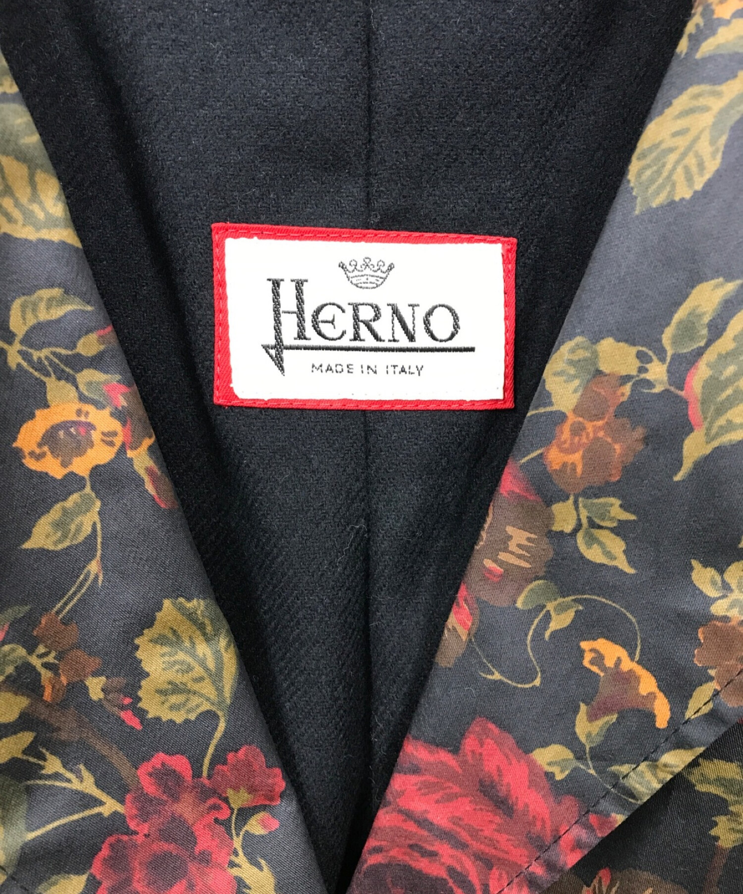 HERNO (ヘルノ) 花柄コート ネイビー サイズ:42