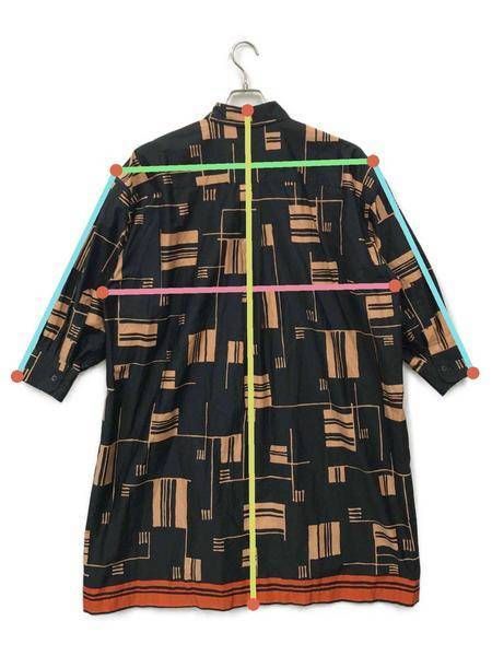 【中古・古着通販】DRIES VAN NOTEN (ドリスヴァンノッテン) 総柄シャツワンピース ブラック サイズ:XS｜ブランド・古着通販  トレファク公式【TREFAC FASHION】スマホサイト