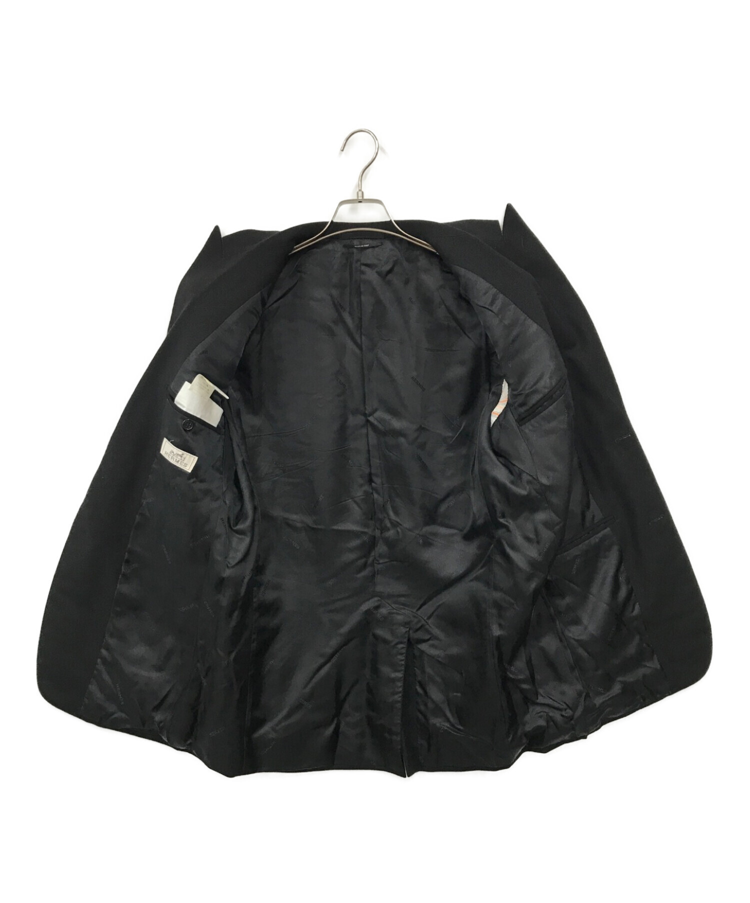 HERMES (エルメス) テーラードジャケット ブラック サイズ:48