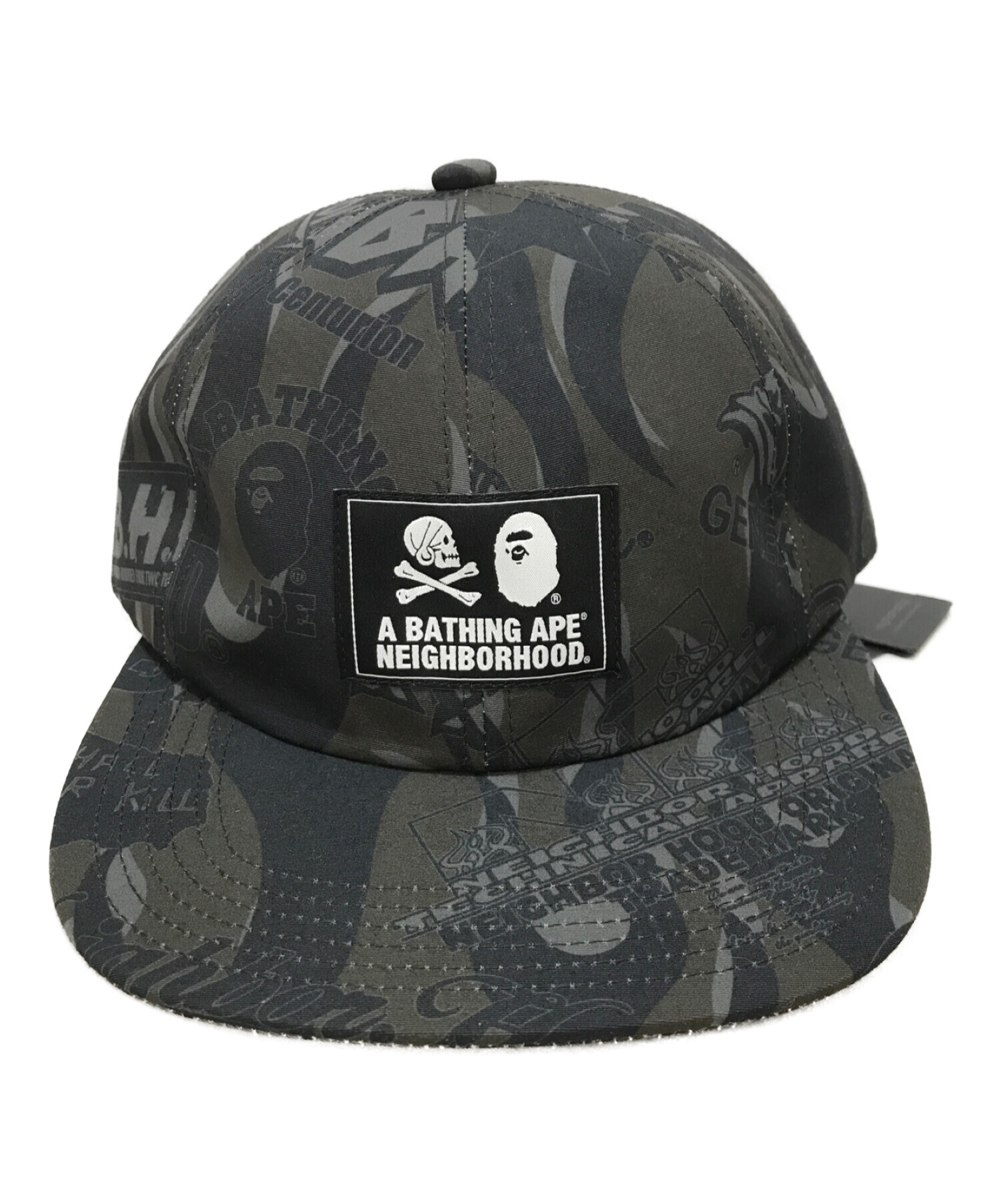 A BATHING APE (アベイシングエイプ) NEIGHBORHOOD (ネイバーフッド) キャップ ブラック 未使用品