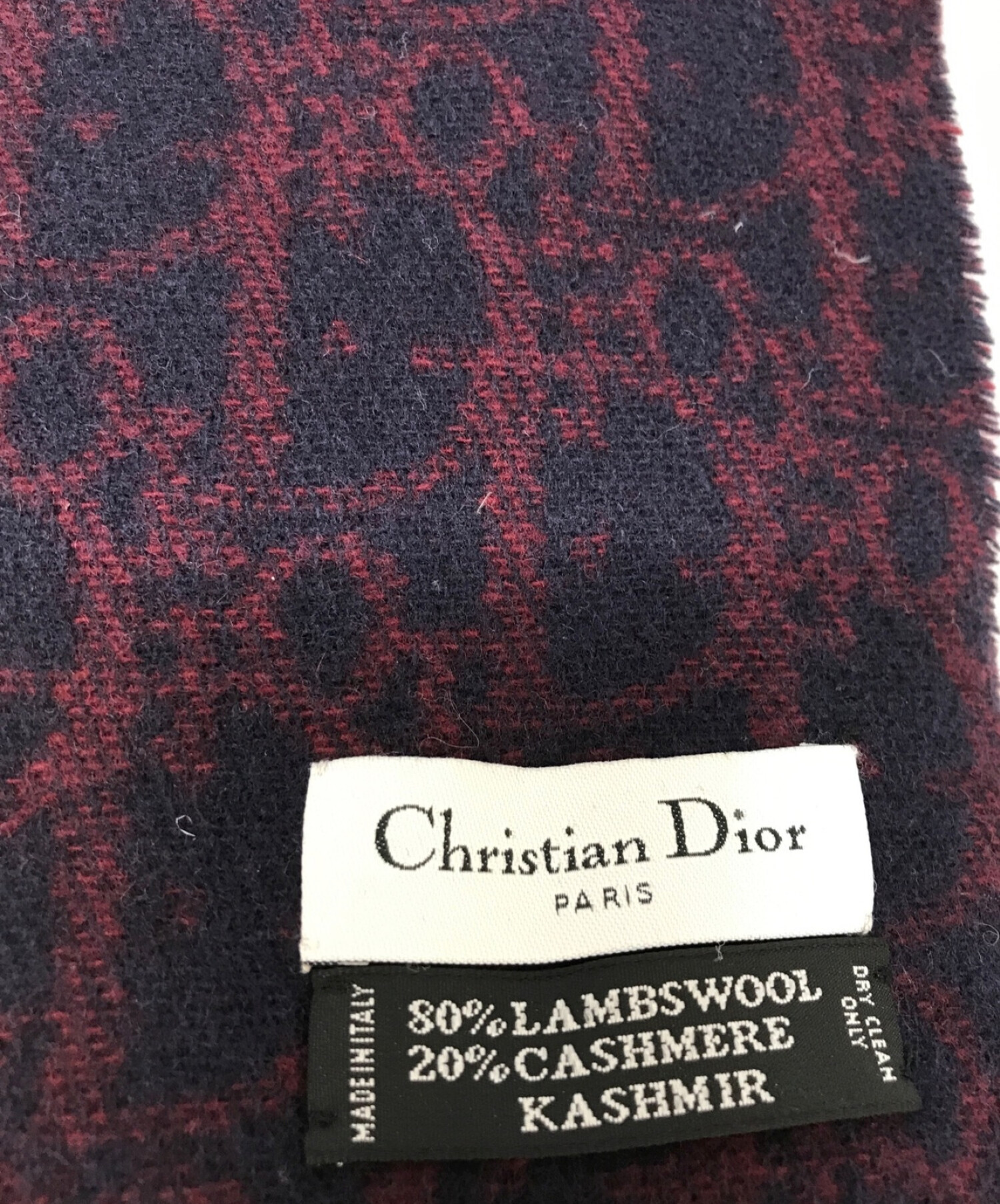 Christian Dior (クリスチャン ディオール) トロッターマフラー ネイビー