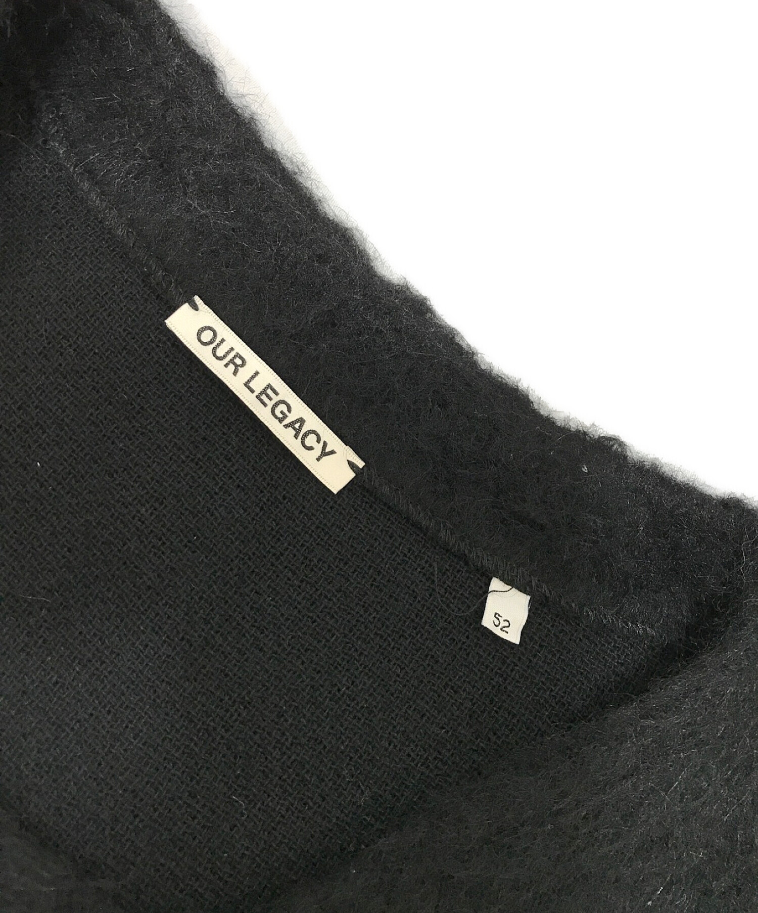 OUR LEGACY (アワーレガシー) CARDIGAN BLACK MOHAIR（カーディガン ブラック モヘア） ブラック サイズ:52