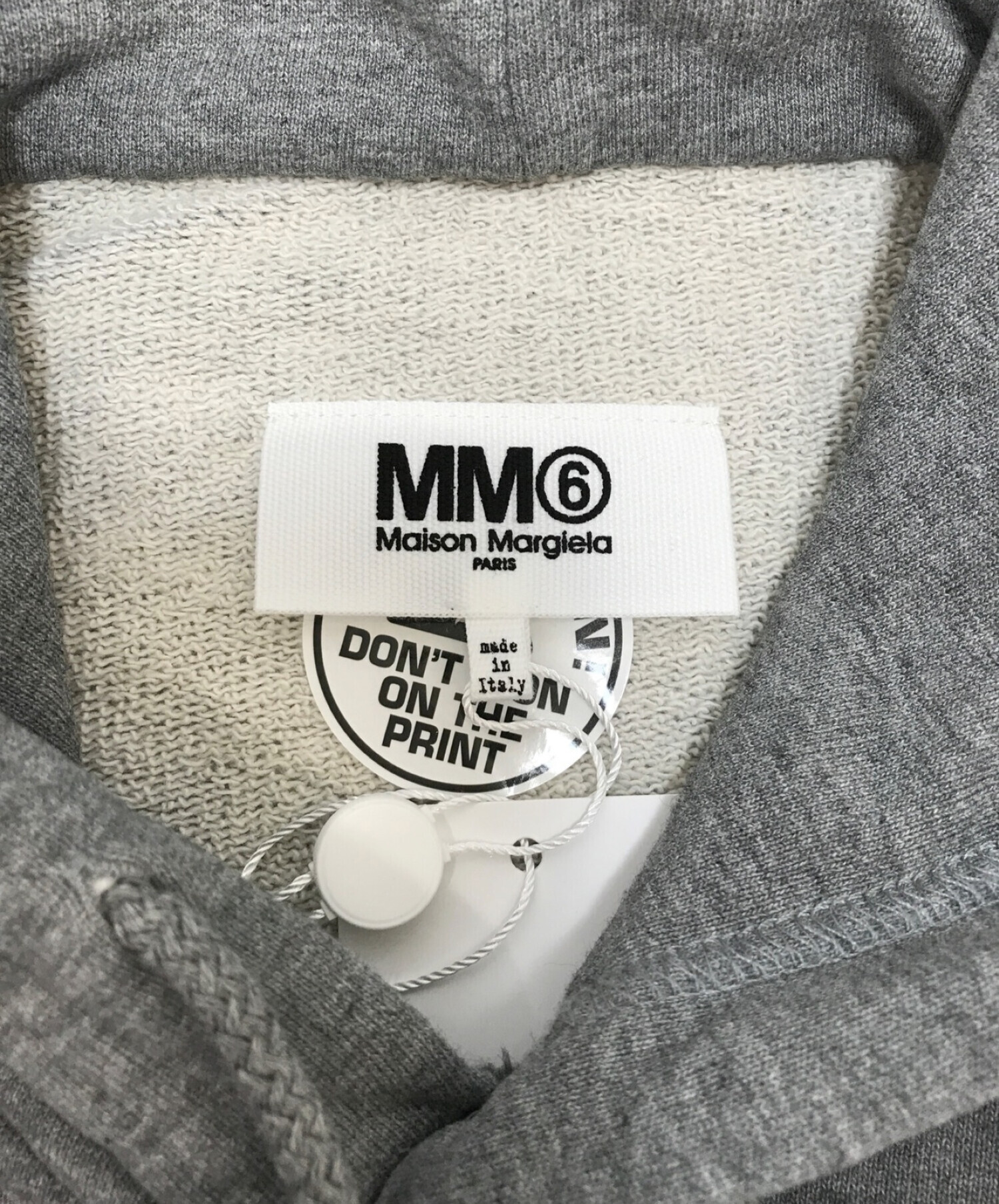 MM6 Maison Margiela (エムエムシックス メゾンマルジェラ) プルオーバーパーカー グレー サイズ:S 未使用品