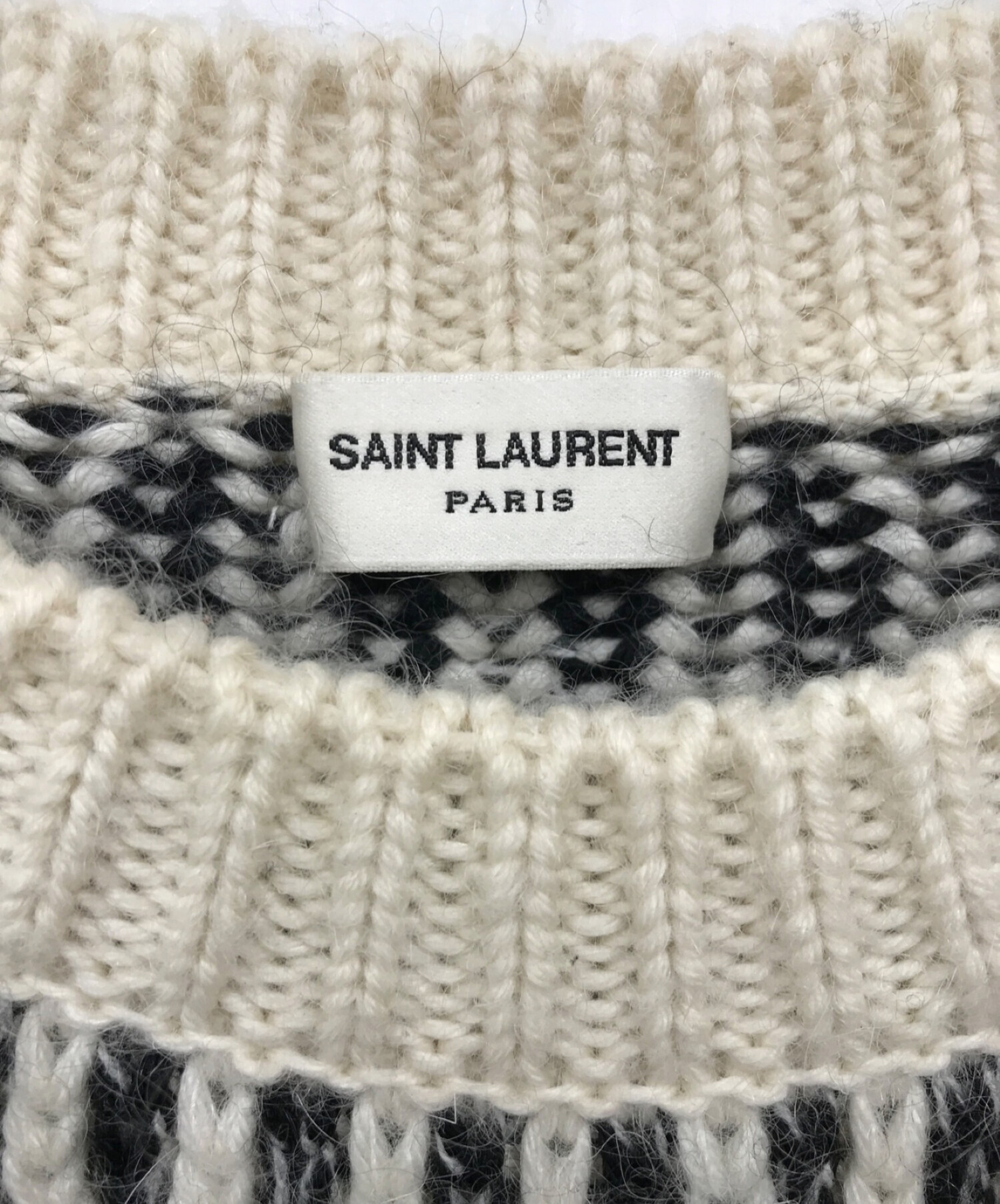 中古・古着通販】Saint Laurent Paris (サンローランパリ) モヘアニット ホワイト サイズ:XS｜ブランド・古着通販  トレファク公式【TREFAC FASHION】スマホサイト