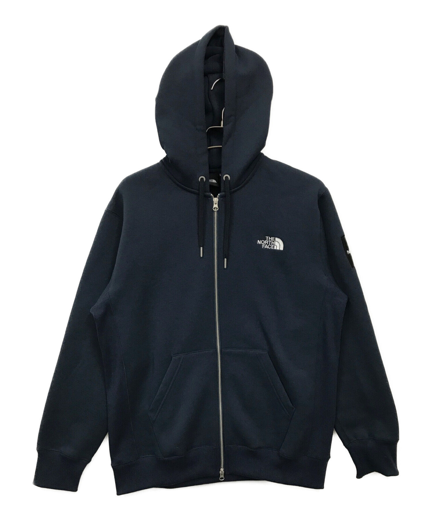 THE NORTH FACE (ザ ノース フェイス) スクエアロゴ フルジップパーカー ネイビー サイズ:L