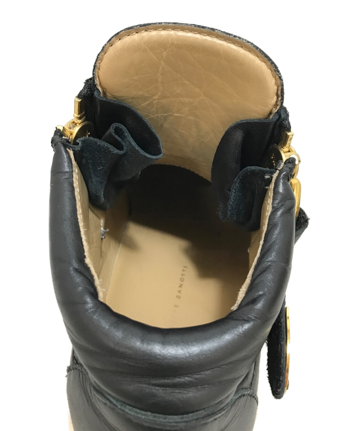 中古・古着通販】GIUSEPPE ZANOTTI (ジュゼッペザノッティ) サイドジップハイカットスニーカー ブラック  サイズ:40｜ブランド・古着通販 トレファク公式【TREFAC FASHION】スマホサイト