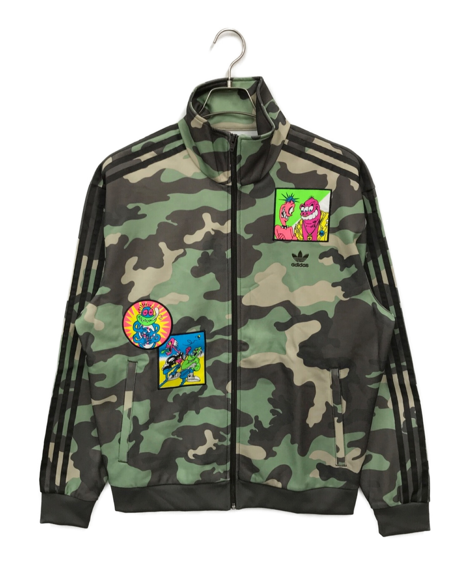 adidas (アディダス) JEREMY SCOTT (ジェレミースコット) カモフラ柄トラックジャケット グリーン サイズ:XO