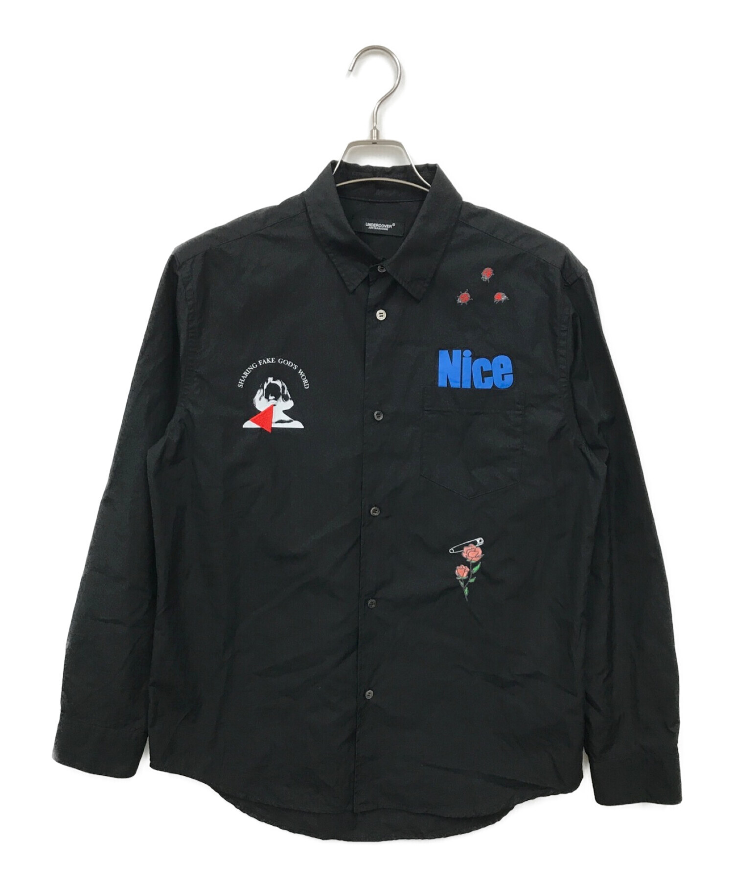 UNDERCOVER (アンダーカバー) Coブロードコラージュ長袖シャツ ブラック サイズ:2