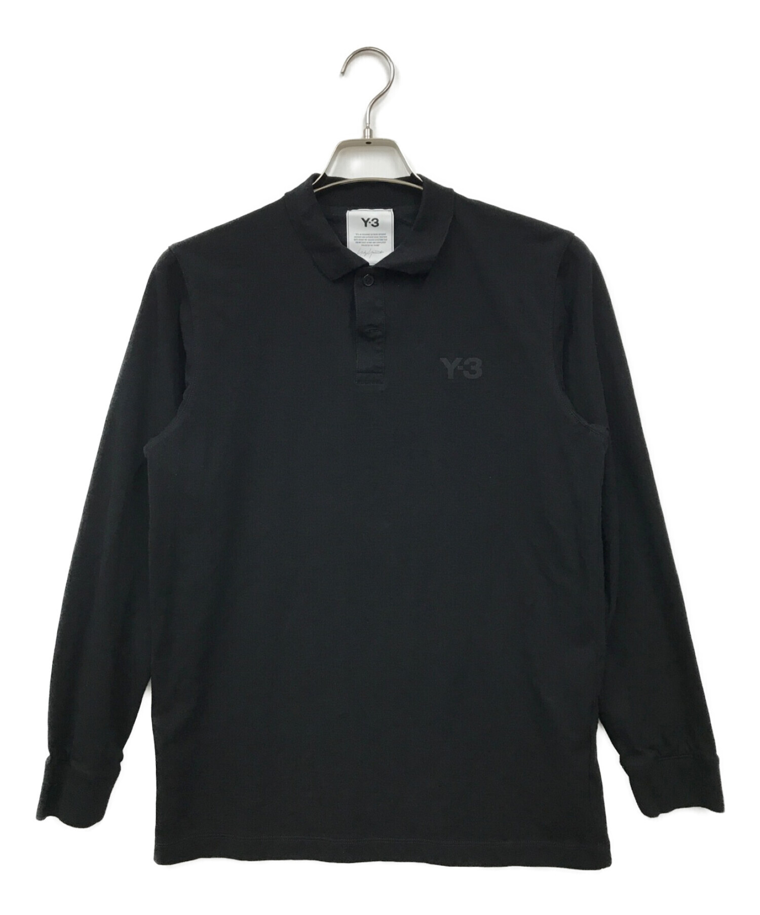 中古・古着通販】Y-3 (ワイスリー) 長袖ポロシャツ ブラック サイズ:XS 
