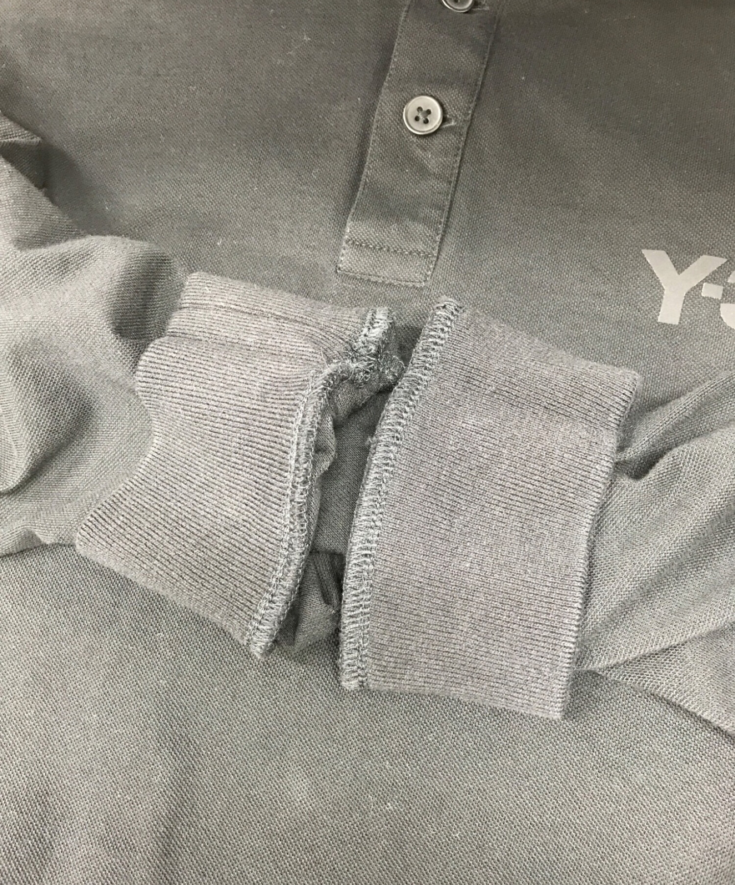 中古・古着通販】Y-3 (ワイスリー) 長袖ポロシャツ ブラック サイズ:XS