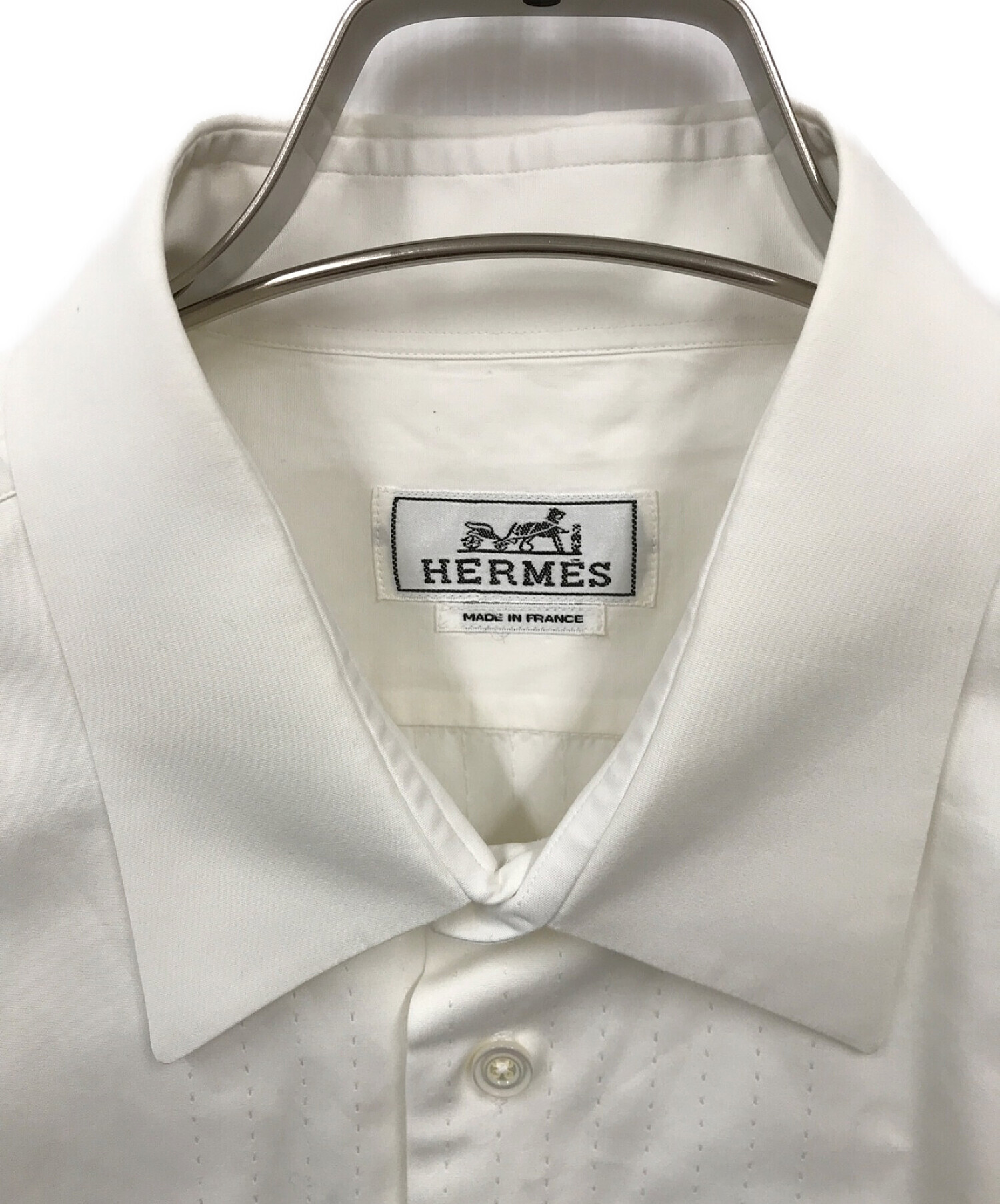HERMES (エルメス) セリエボタンシャツ ホワイト サイズ:41/16