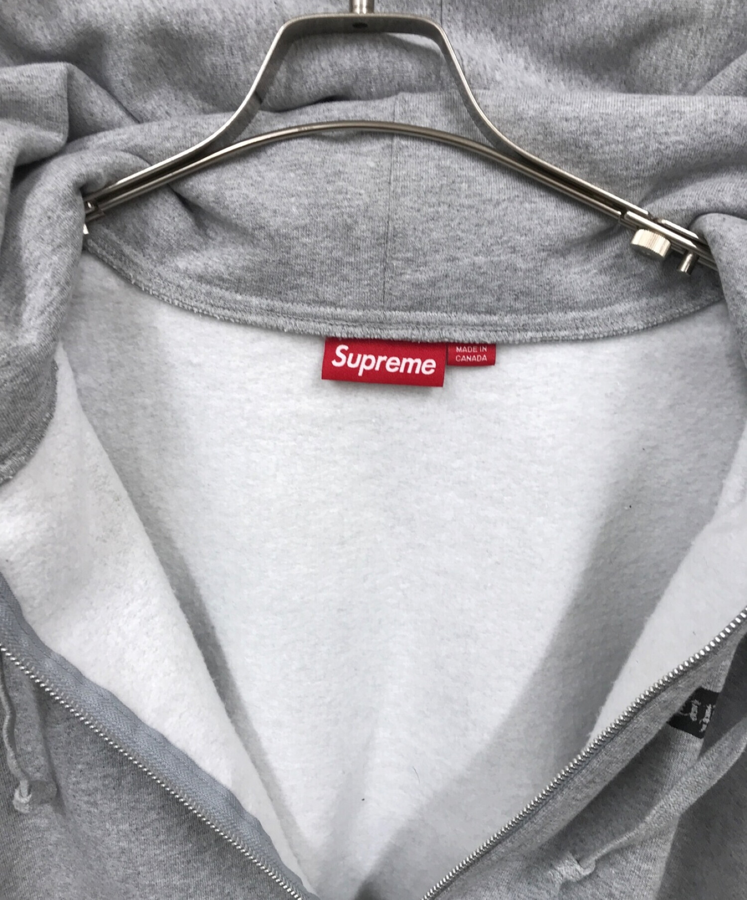 中古・古着通販】SUPREME (シュプリーム) ジップパーカー グレー サイズ:L｜ブランド・古着通販 トレファク公式【TREFAC  FASHION】スマホサイト