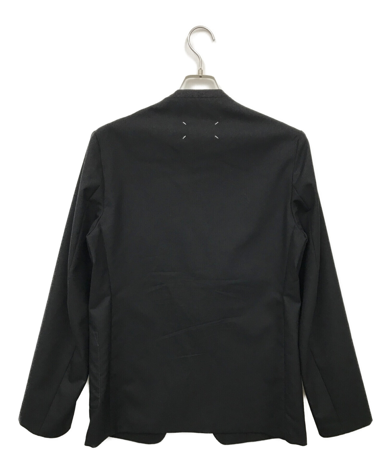 Maison Margiela (メゾンマルジェラ) ノーカラージャケット ブラック サイズ:44