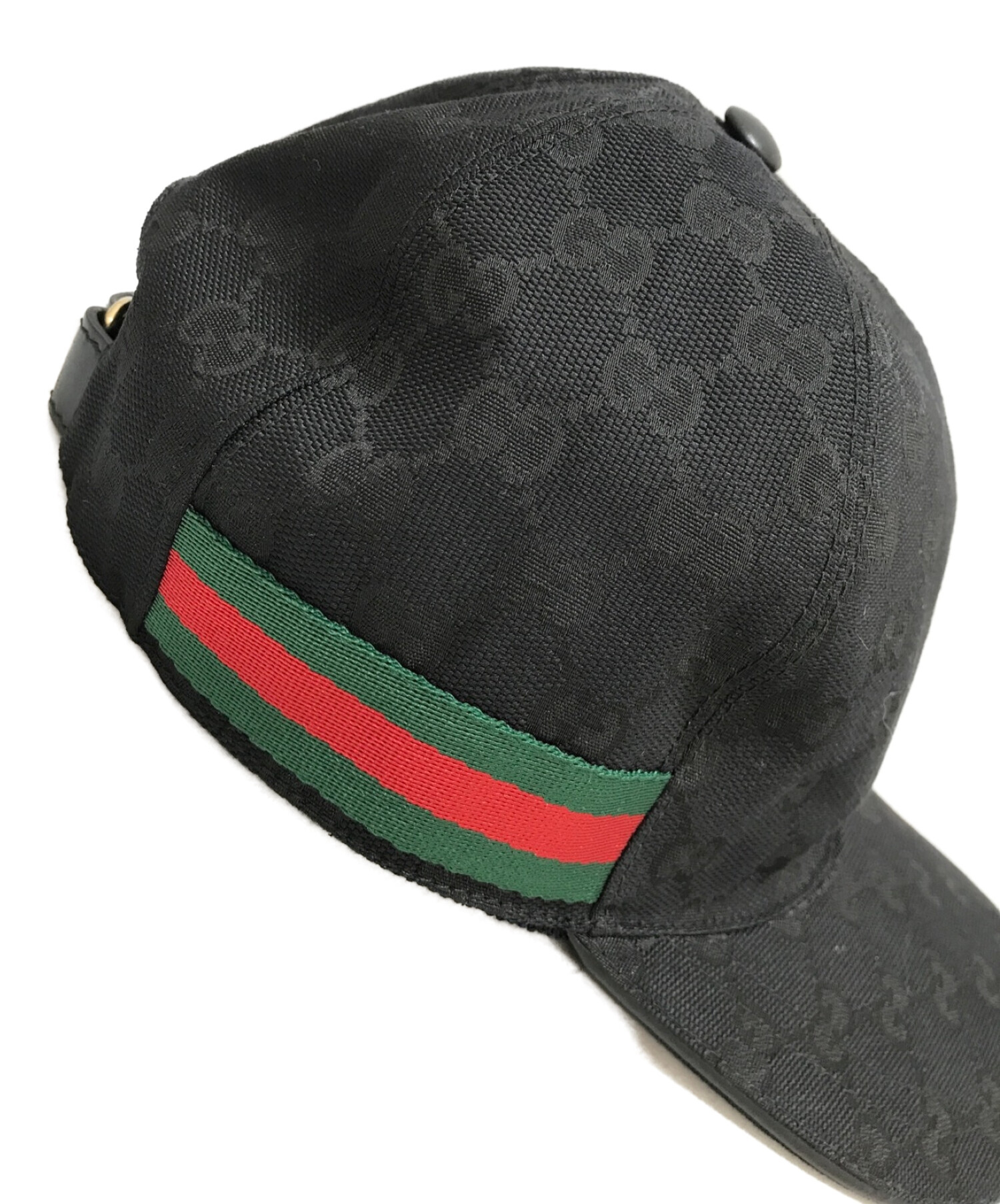 GUCCI (グッチ) GGキャンバスベースボールキャップ ブラック サイズ:M 58㎝