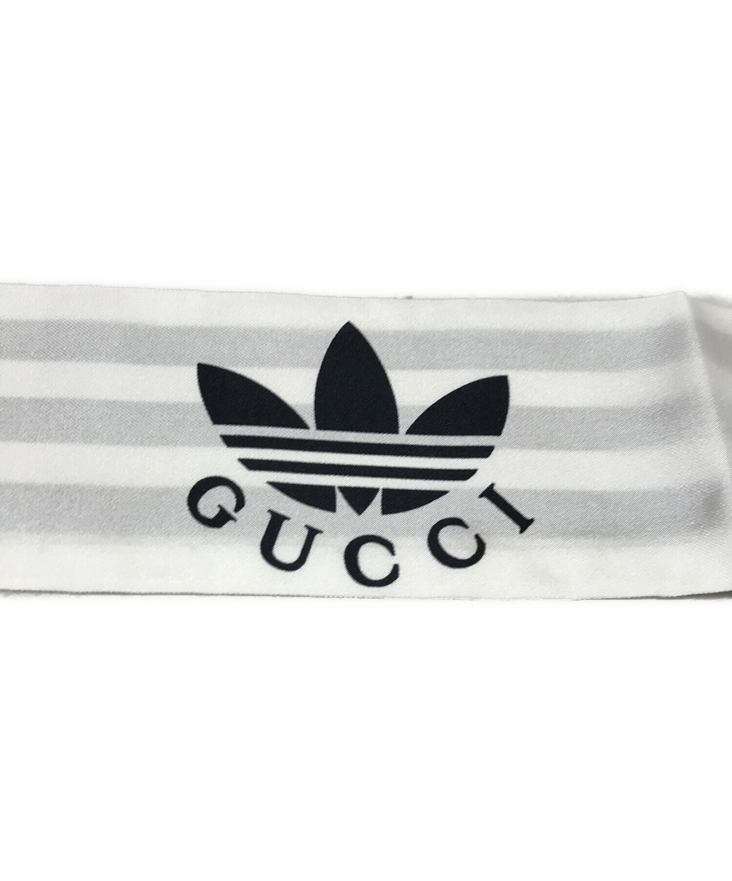 中古・古着通販】GUCCI (グッチ) adidas (アディダス) Striped Silk Neck Bow（ストライプ シルク ネック ボゥ）  ホワイト サイズ:7/2×86㎝｜ブランド・古着通販 トレファク公式【TREFAC FASHION】スマホサイト