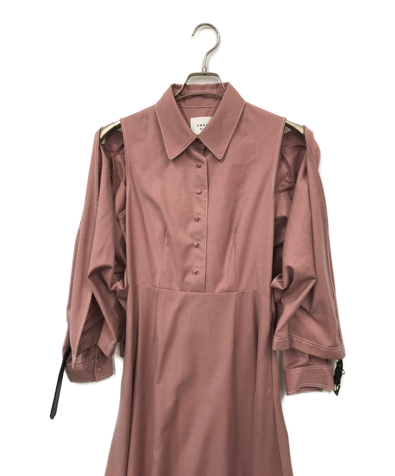 Ameri (アメリ) GENTLEWOMAN OVERLAP DRESS( ジェントルウーマンオーバーラップドレス) ピンク サイズ:S