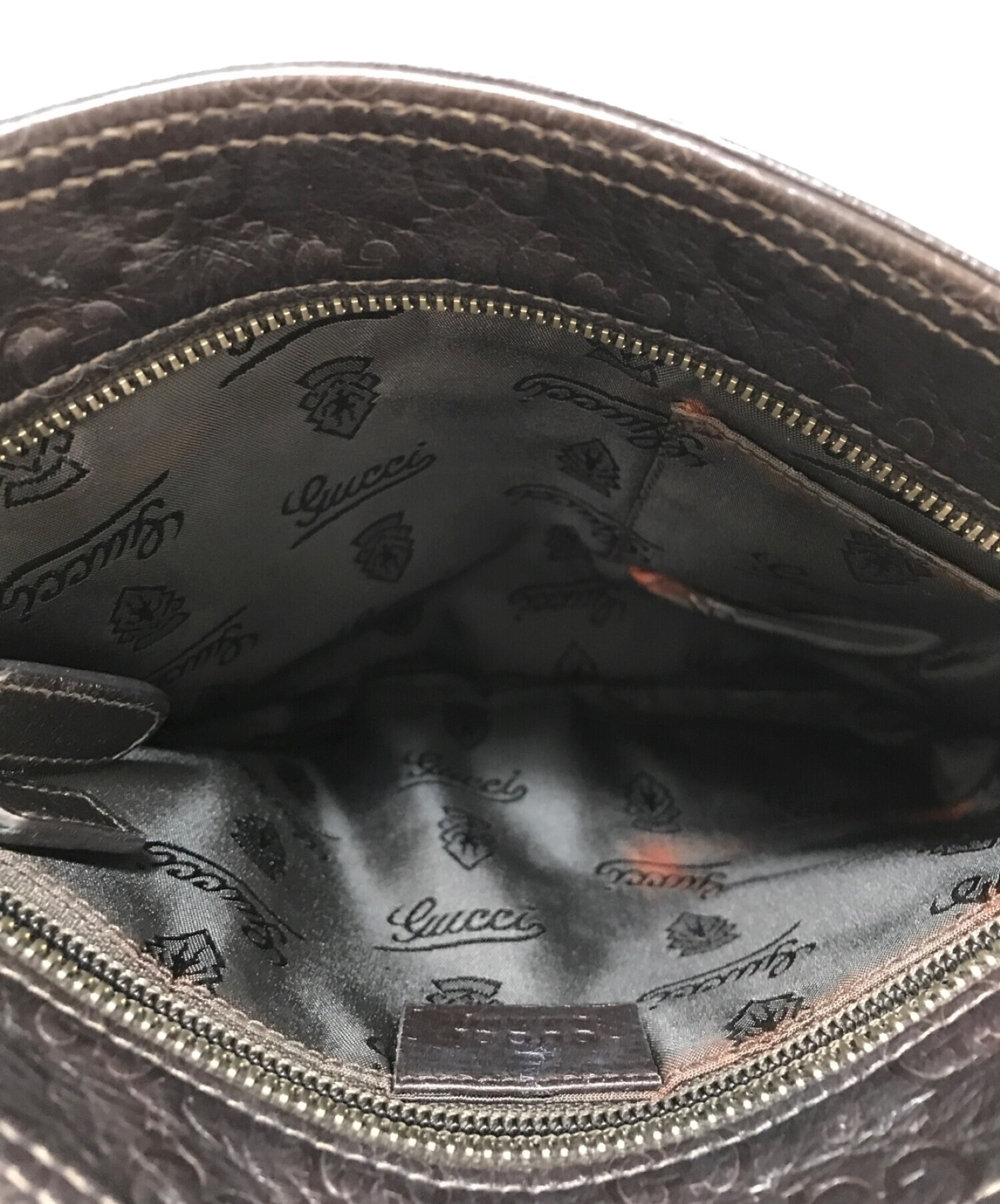 中古・古着通販】GUCCI (グッチ) グッチシマレザーショルダーバッグ