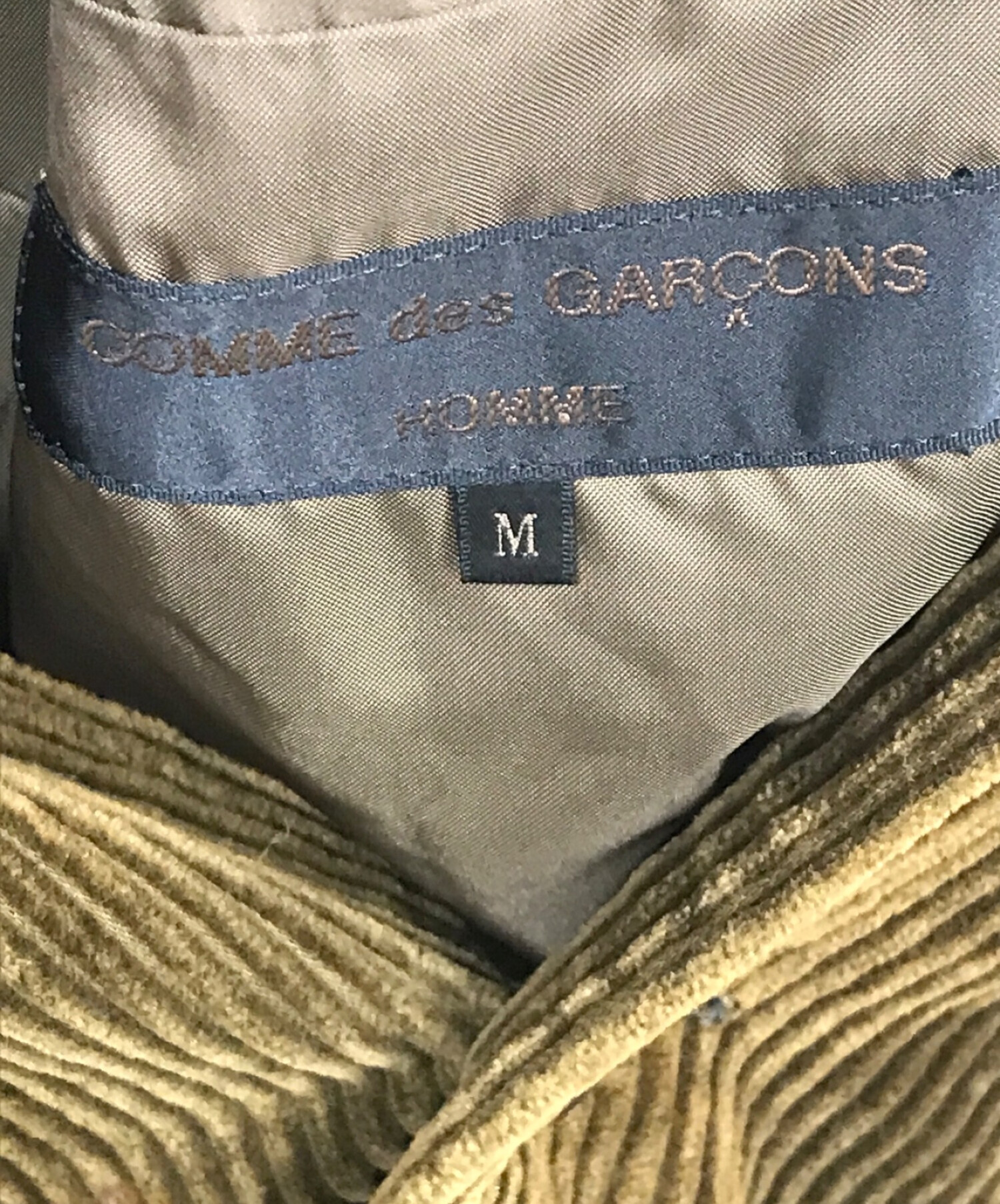 COMME des GARCONS HOMME (コムデギャルソン オム) コーデュロイジャケット ベージュ サイズ:M