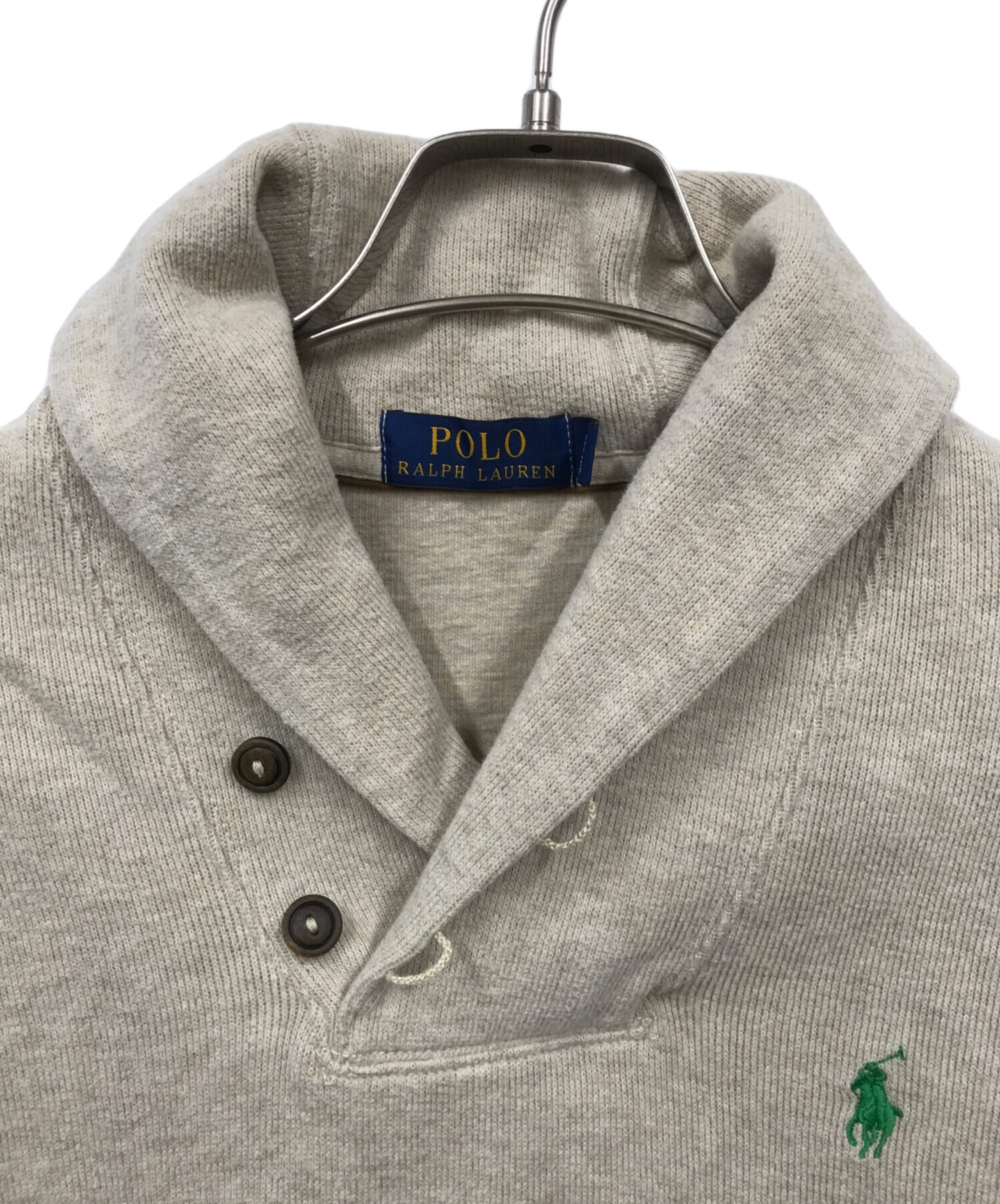 中古・古着通販】POLO RALPH LAUREN (ポロ・ラルフローレン) ショールカラースウェット ベージュ サイズ:S｜ブランド・古着通販  トレファク公式【TREFAC FASHION】スマホサイト