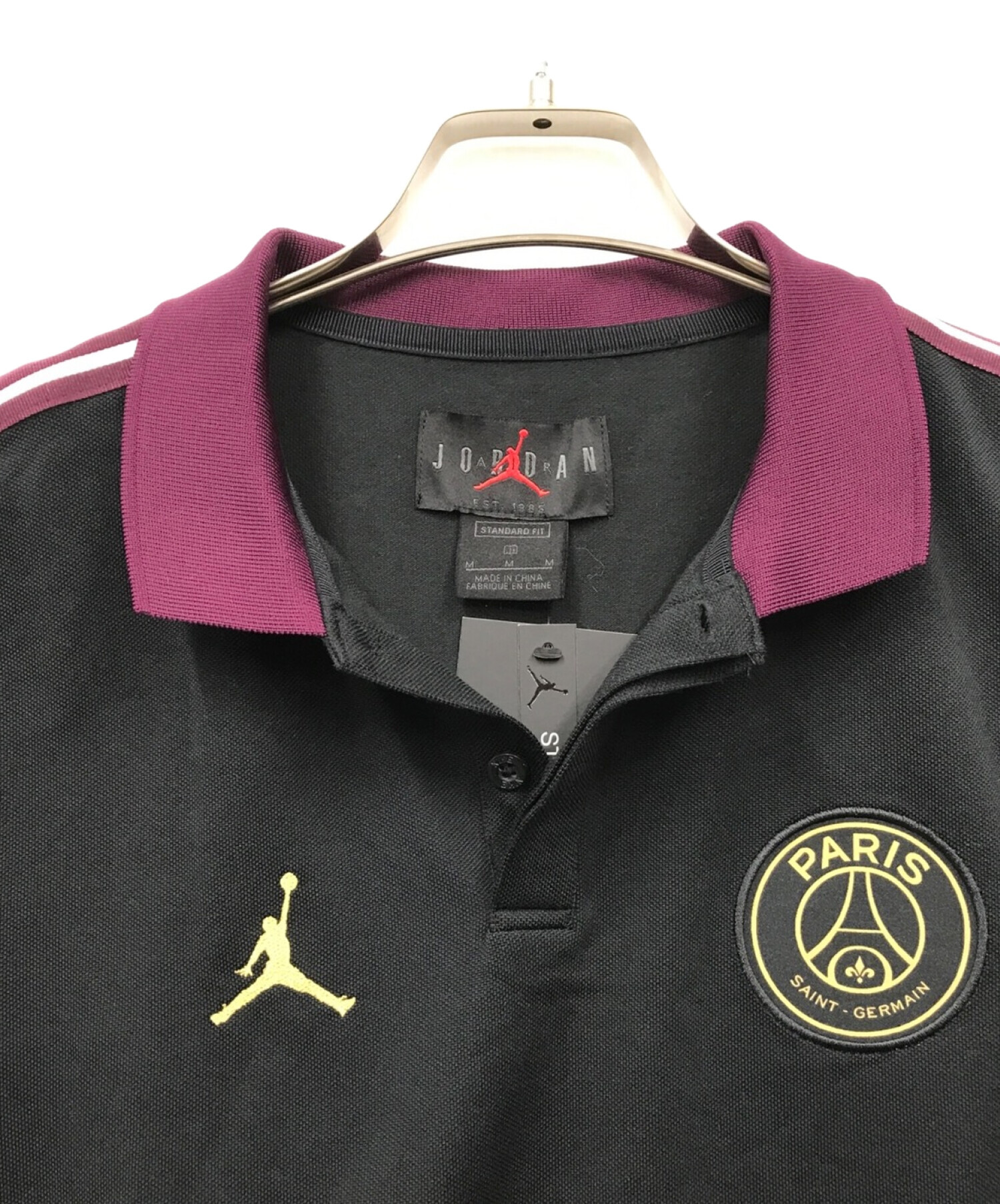 中古・古着通販】JORDAN (ジョーダン) Paris Saint-Germain (パリ・サン ジェルマン) ポロシャツ ブラック×パープル  サイズ:M 未使用品｜ブランド・古着通販 トレファク公式【TREFAC FASHION】スマホサイト