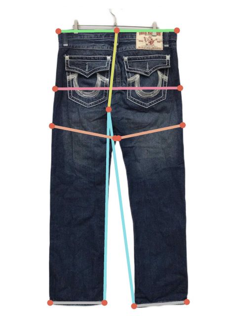 【中古・古着通販】TRUE RELIGION (トゥルー レリジョン) デニムパンツ インディゴ サイズ:36｜ブランド・古着通販  トレファク公式【TREFAC FASHION】スマホサイト