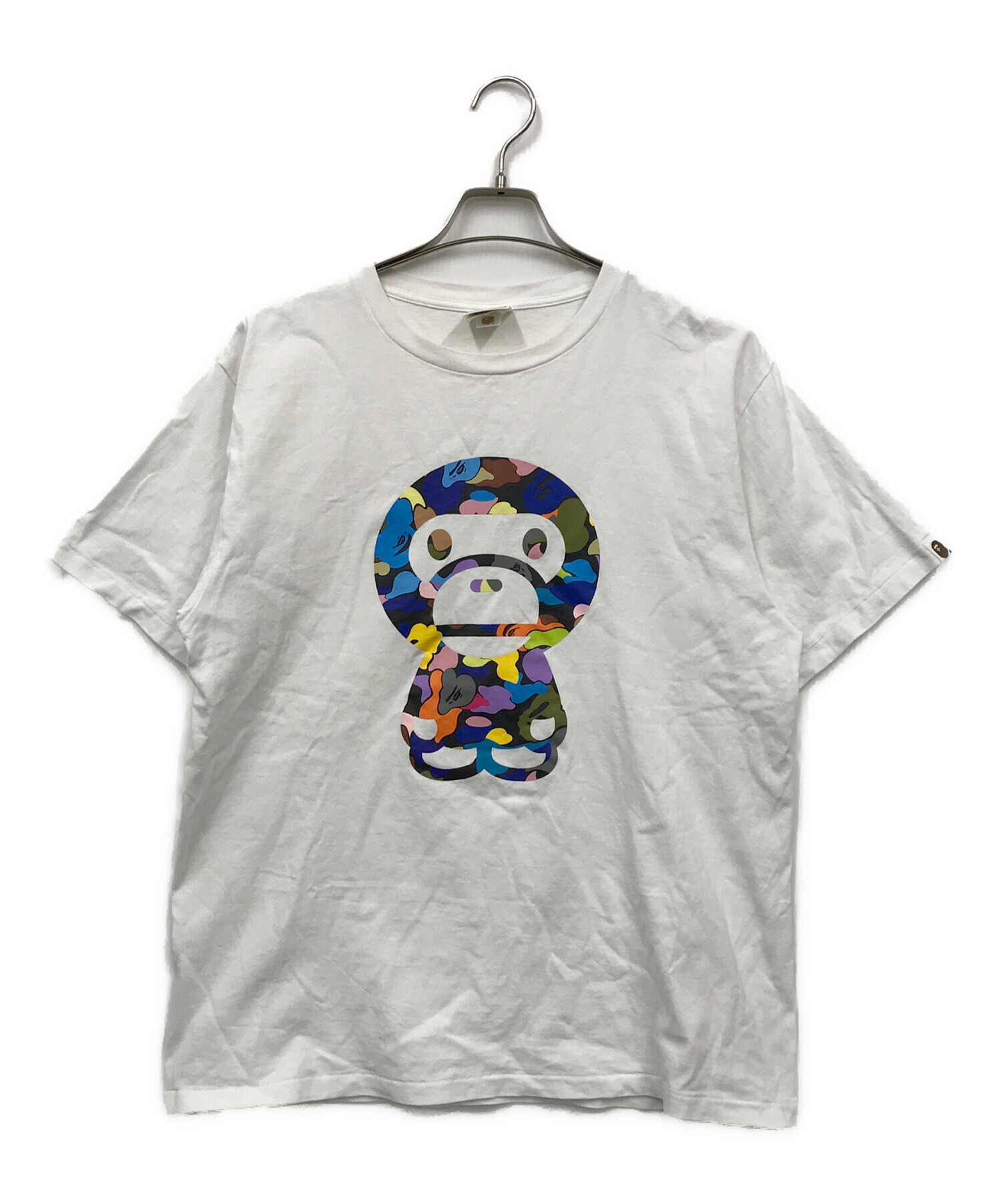 A BATHING APE (アベイシングエイプ) プリントTシャツ ホワイト サイズ:L