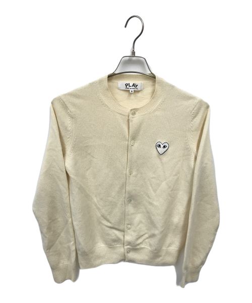 中古・古着通販】PLAY COMME des GARCONS (プレイ コムデギャルソン) ハートロゴニットカーディガン ベージュ サイズ:M｜ブランド・古着通販  トレファク公式【TREFAC FASHION】スマホサイト