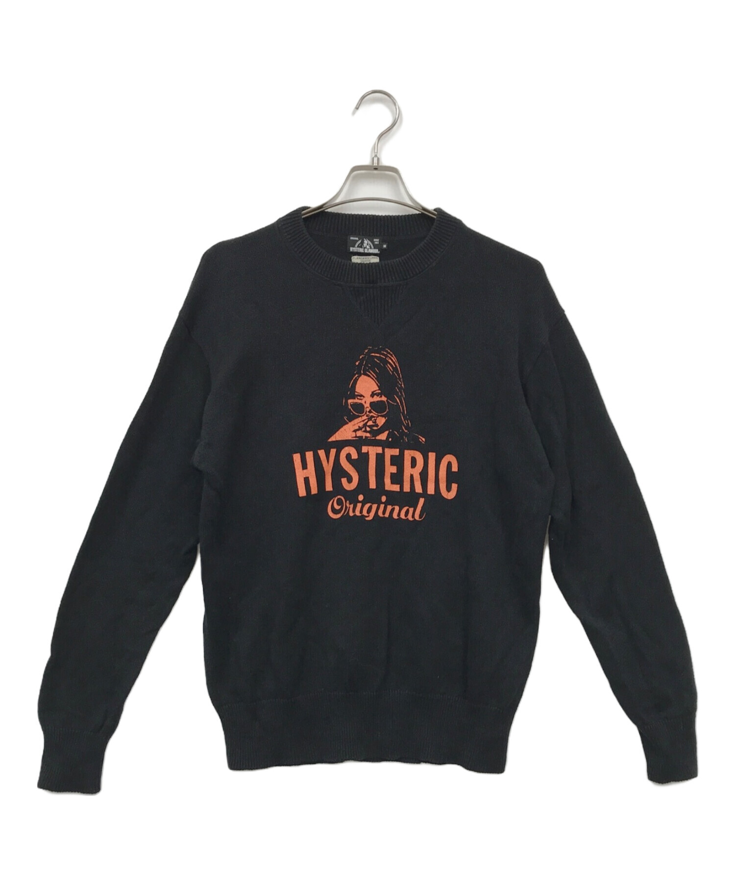 中古・古着通販】Hysteric Glamour (ヒステリックグラマー) リネンブレンドガールプリントニット ブラック  サイズ:M｜ブランド・古着通販 トレファク公式【TREFAC FASHION】スマホサイト