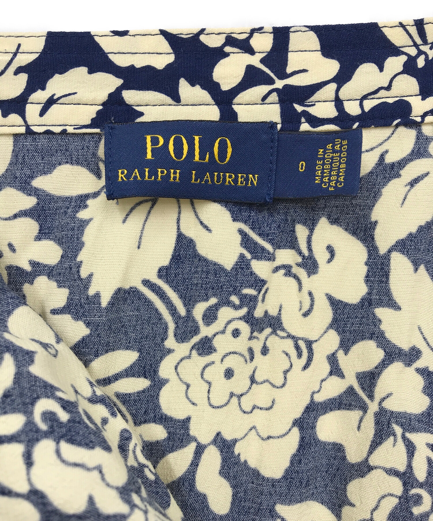 POLO RALPH LAUREN (ポロ・ラルフローレン) 花柄スカート ブルー