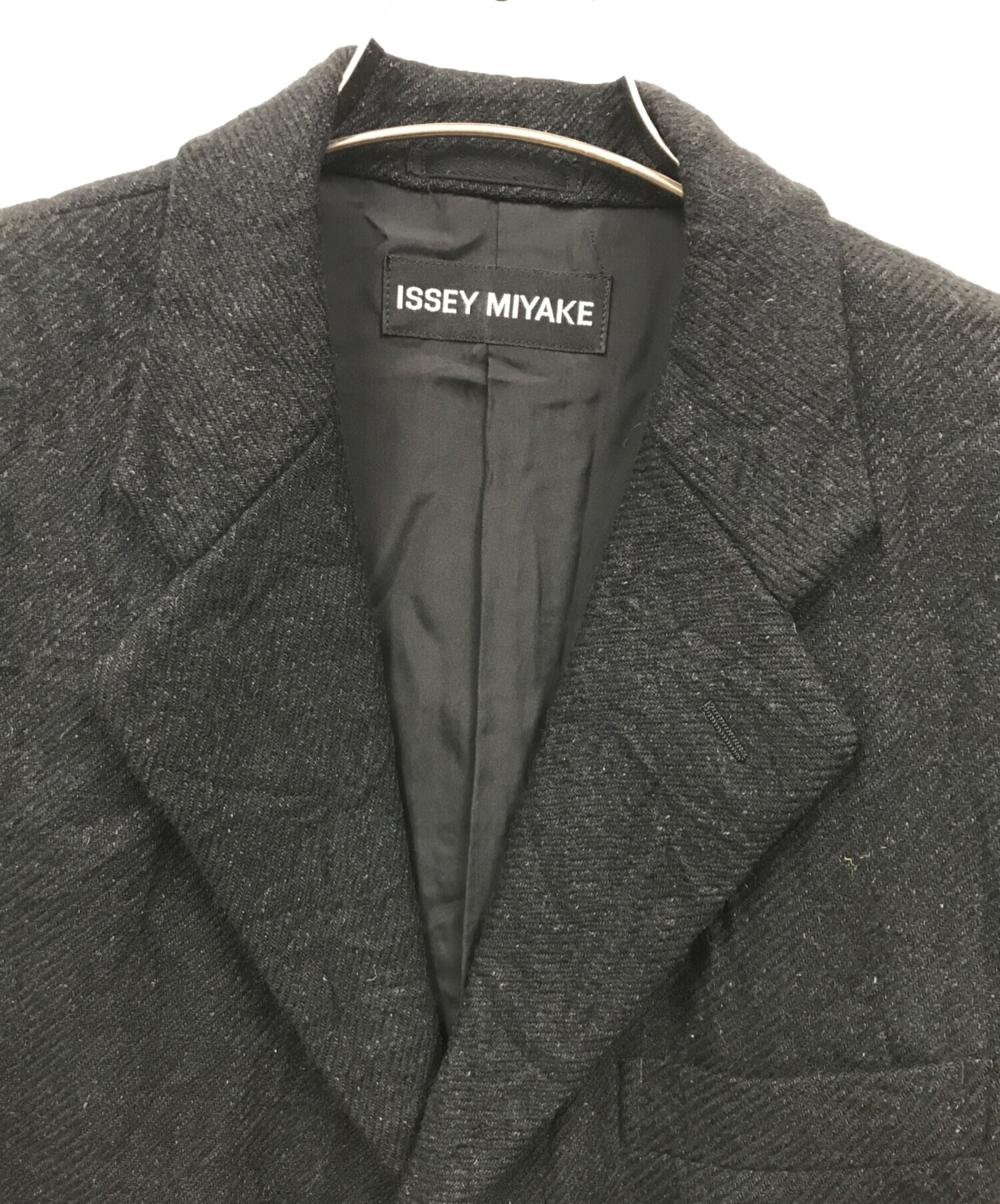 中古・古着通販】ISSEY MIYAKE (イッセイミヤケ) 3Bウールギャバテーラードジャケット ブラック サイズ:3｜ブランド・古着通販  トレファク公式【TREFAC FASHION】スマホサイト