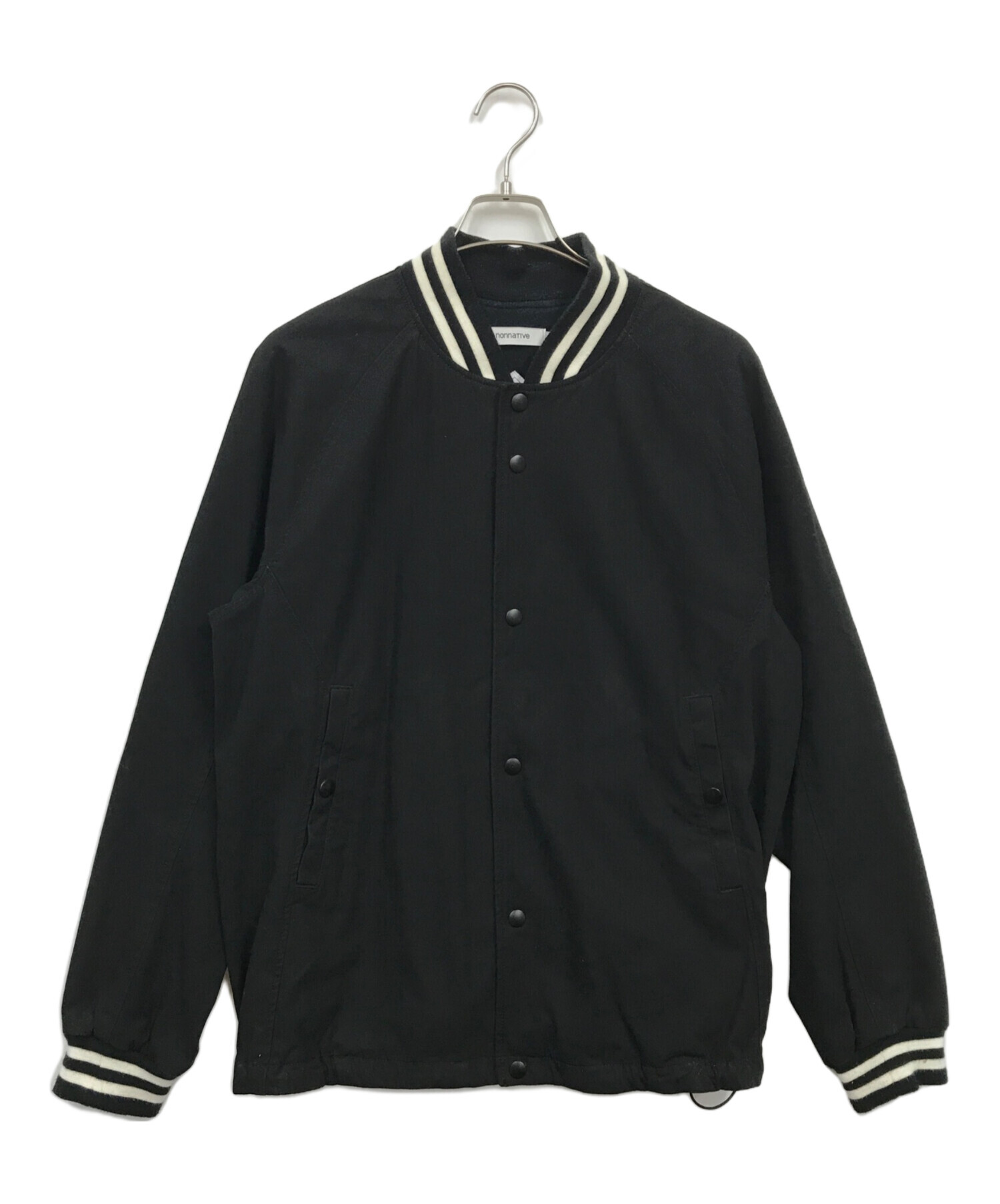 中古・古着通販】nonnative (ノンネイティブ) STUDENT JACKET COTTON HIGH TWIST TWILL W ブラック  サイズ:3｜ブランド・古着通販 トレファク公式【TREFAC FASHION】スマホサイト