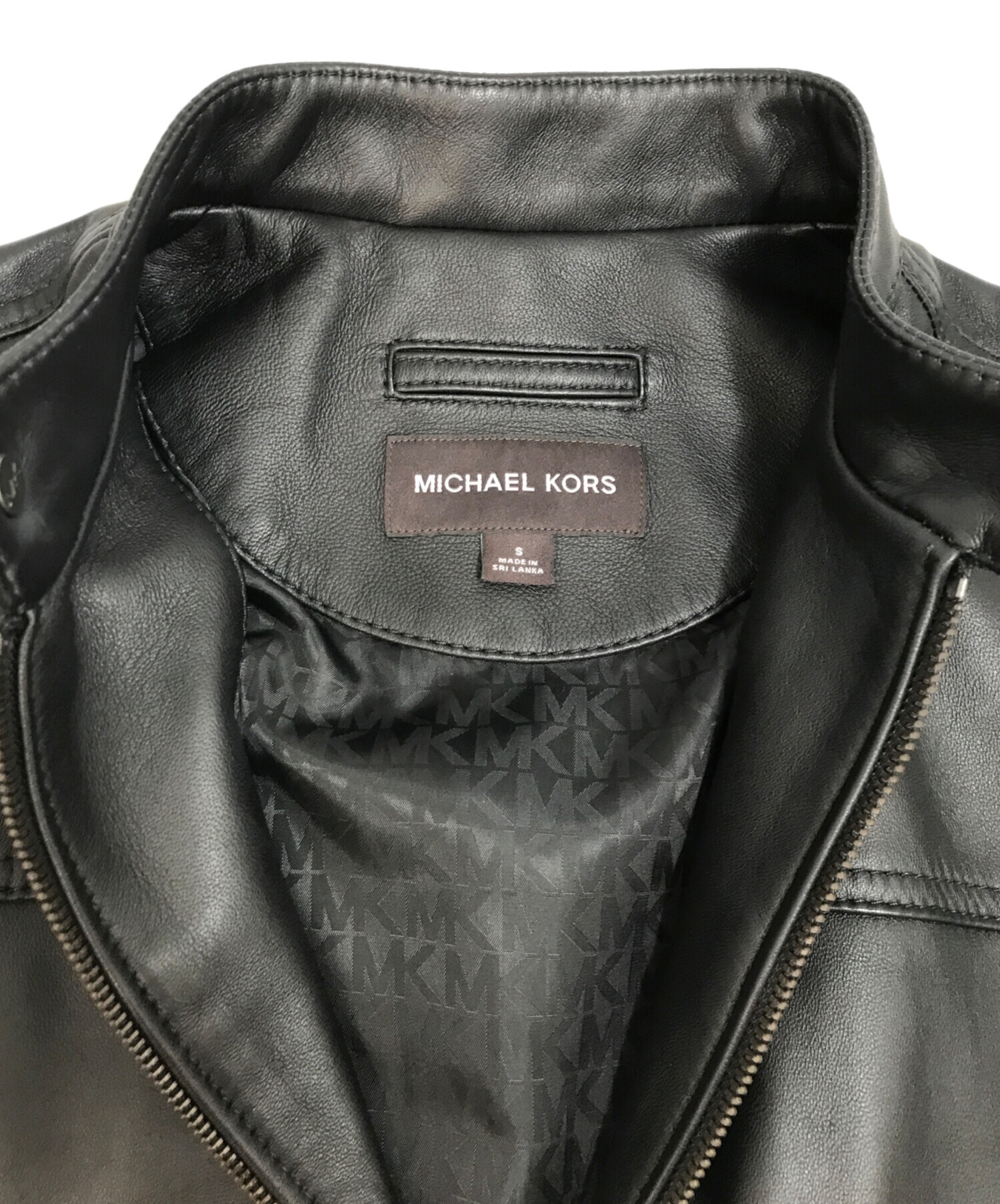 中古・古着通販】MICHAEL KORS (マイケルコース) ラムレザーシングルライダースジャケット ブラック サイズ:S｜ブランド・古着通販  トレファク公式【TREFAC FASHION】スマホサイト