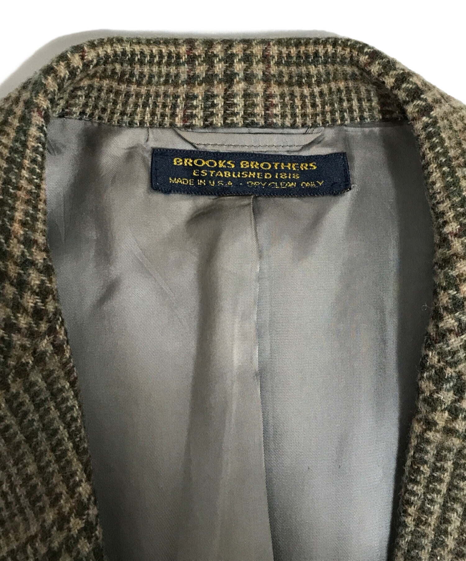 中古・古着通販】BROOKS BROTHERS (ブルックスブラザーズ) 千鳥柄2Bテーラードジャケット グリーン サイズ:54｜ブランド・古着通販  トレファク公式【TREFAC FASHION】スマホサイト