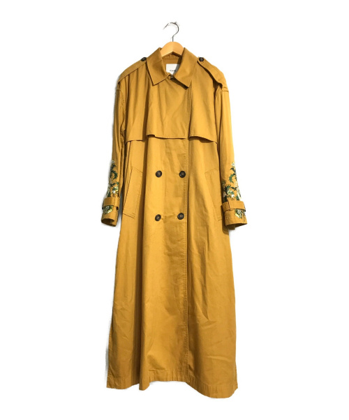 中古・古着通販】CLANE (クラネ) MBROIDERY TRENCH COAT マスタード