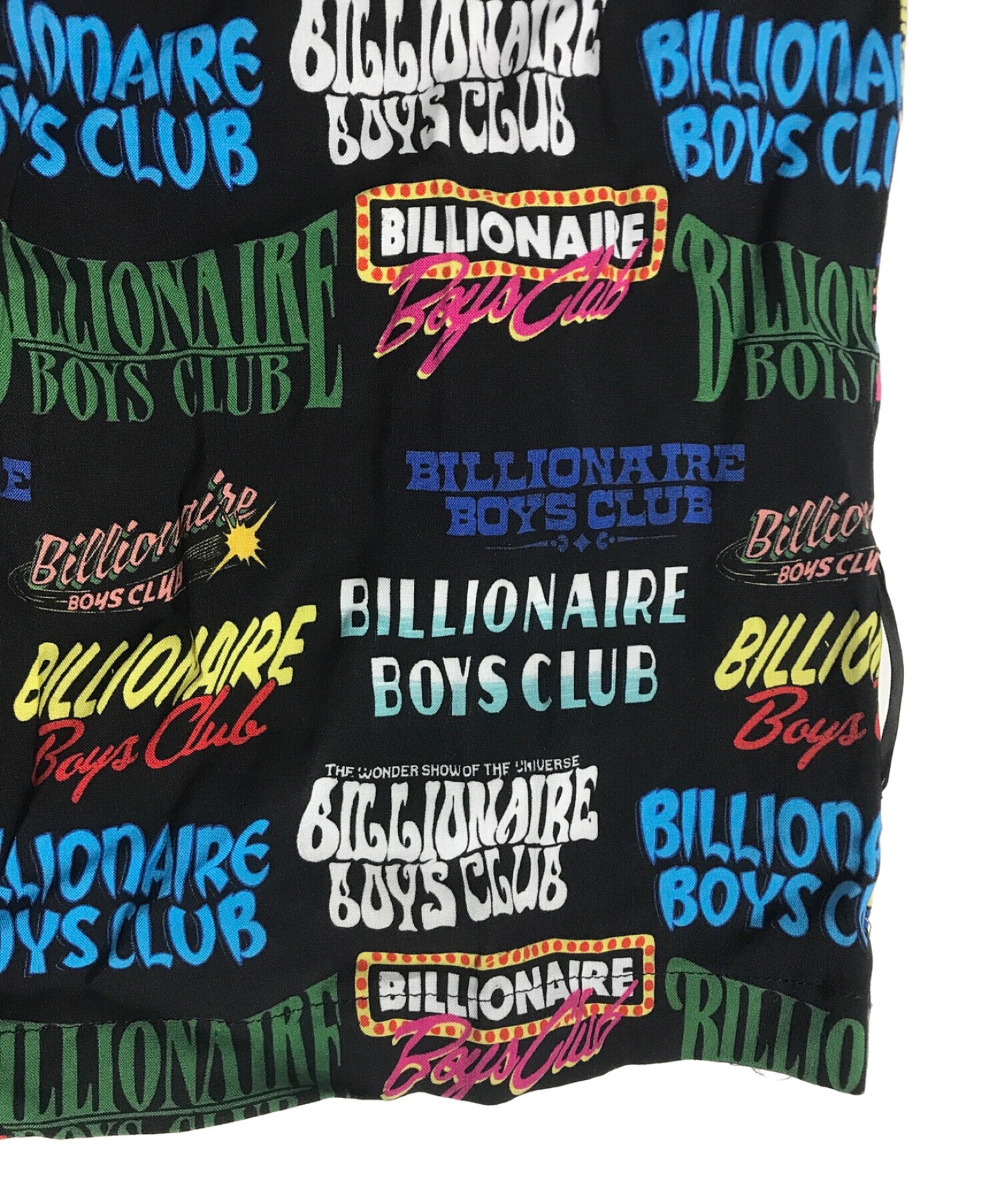 BILLIONAIRE BOYS CLUB (ビリオネアボーイズクラブ) プリントオープンカラーアロハシャツ ブラック×マルチカラー サイズ:L