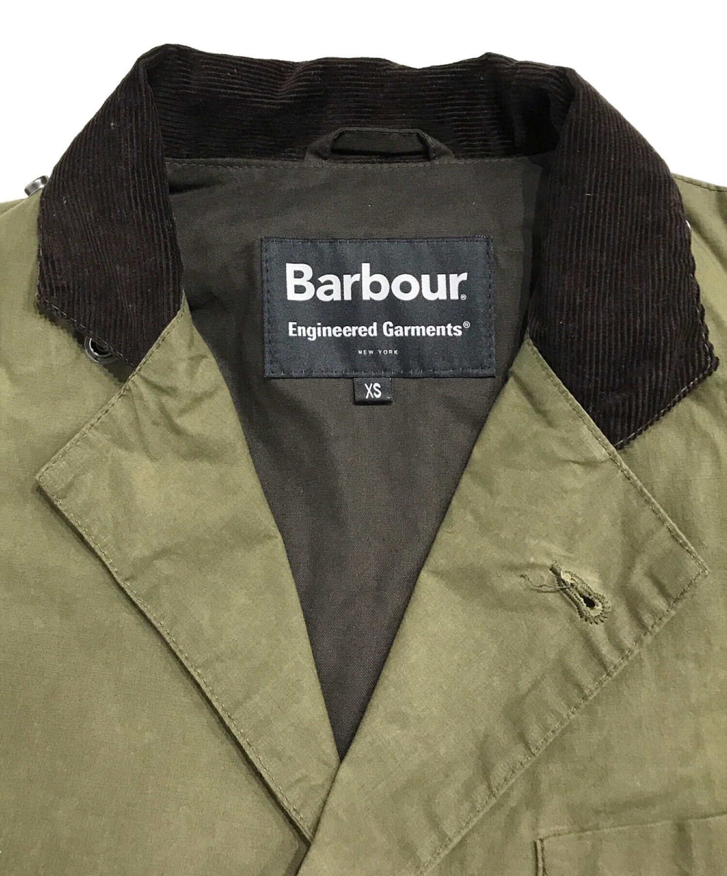 Barbour × Engineered Garments (バブアー × エンジニアードガーメンツ) Upland Wax Jacket カーキ  サイズ:XS